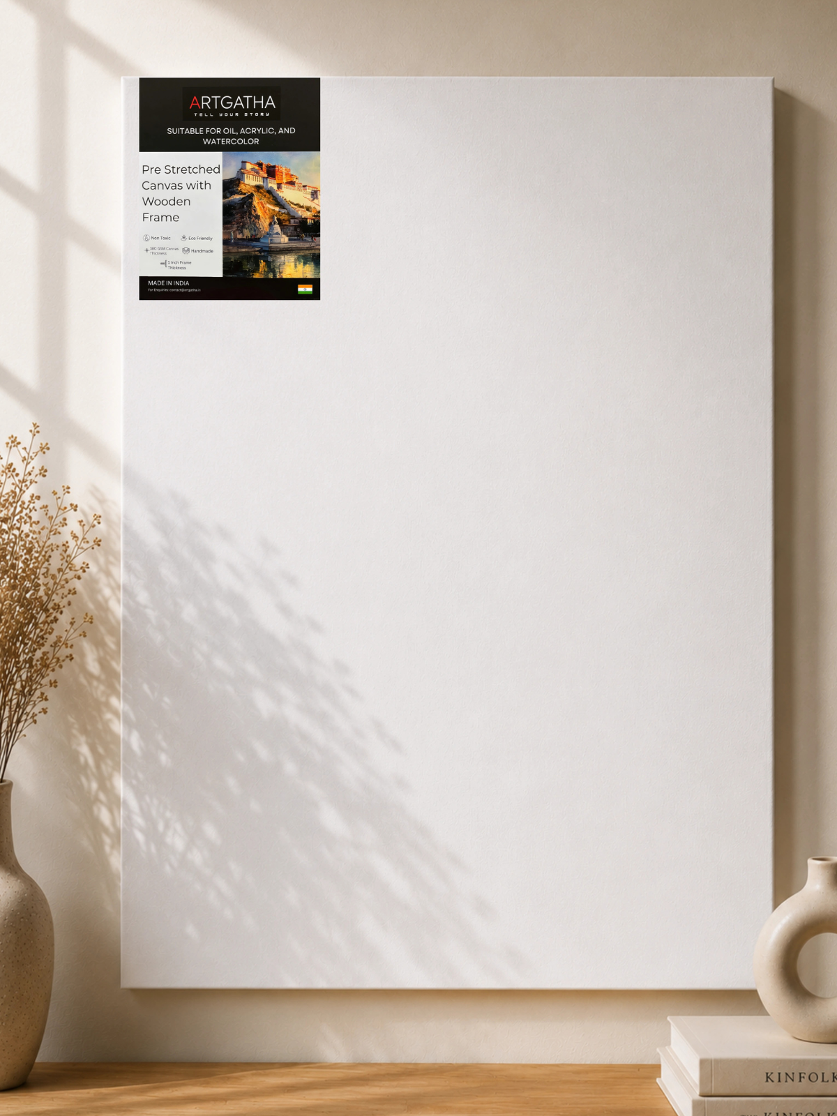 380 GSM Cotton Professional Pre-Stretched Canvas