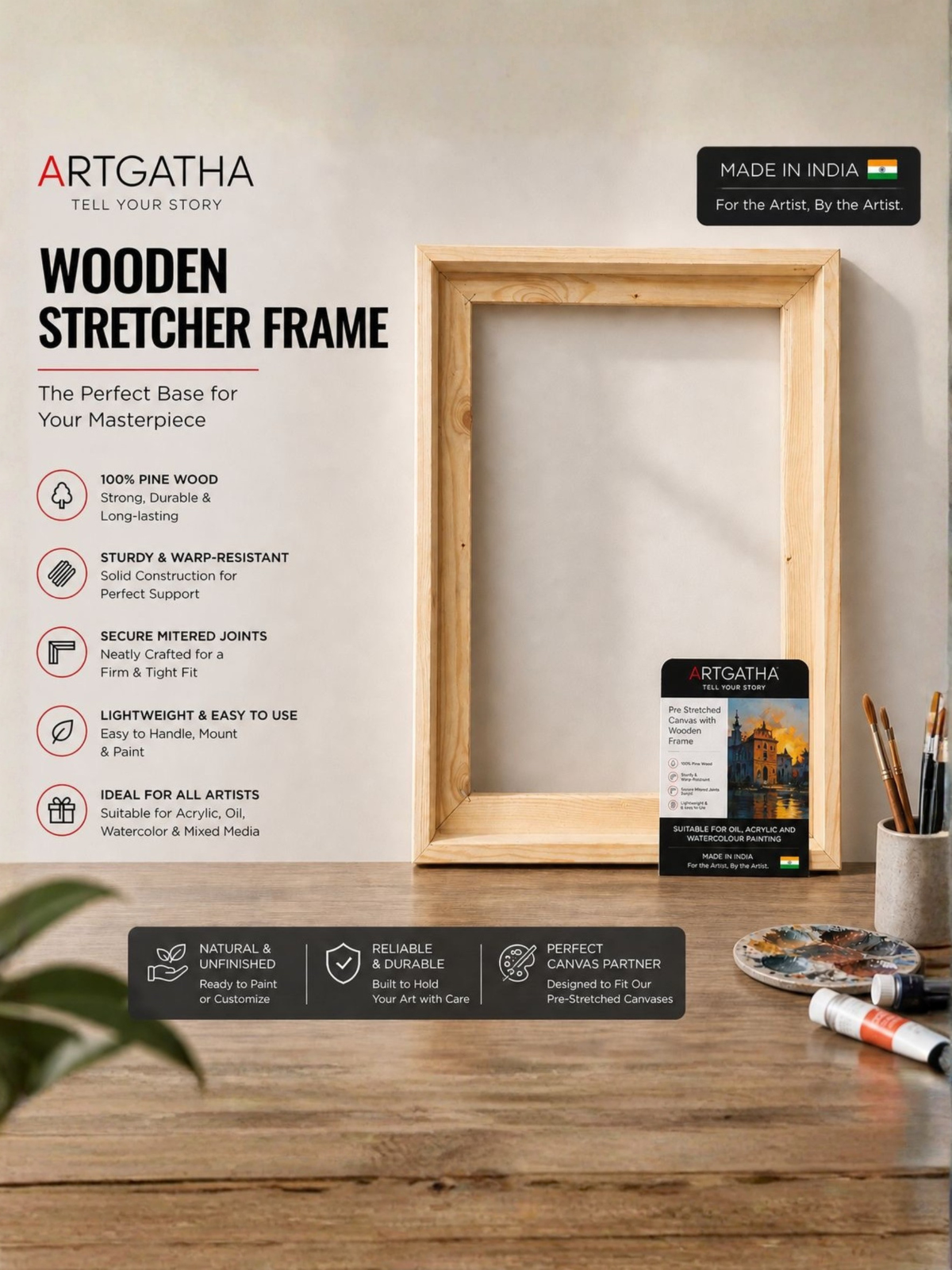 Artist Grade 380 GSM Canvas with Floating Frame