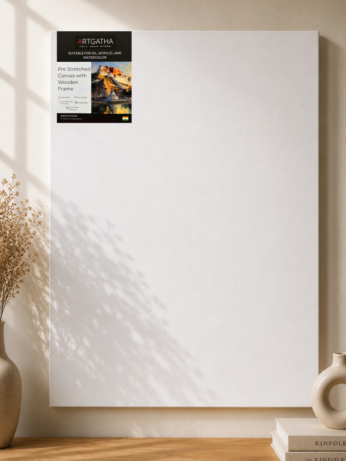 380 GSM Cotton Professional Pre-Stretched Canvas