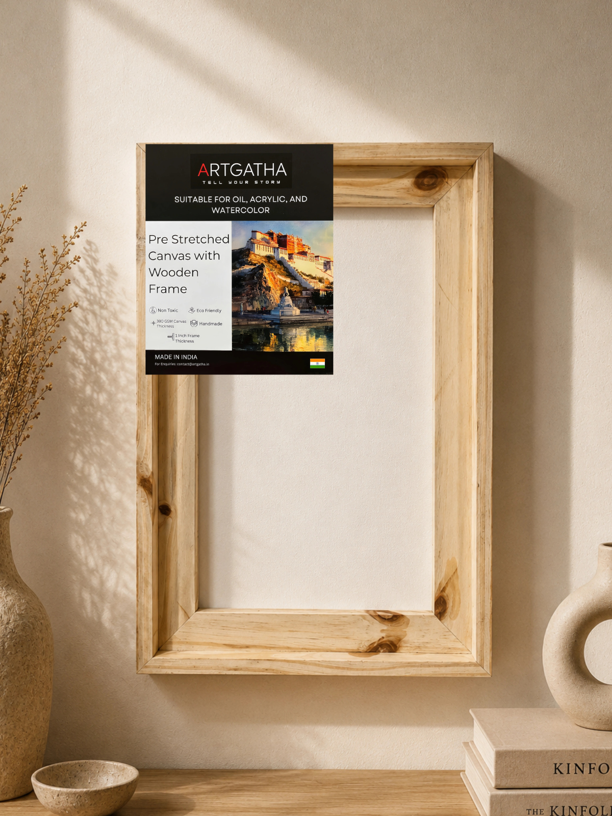 Natural Pinewood Floating Frame