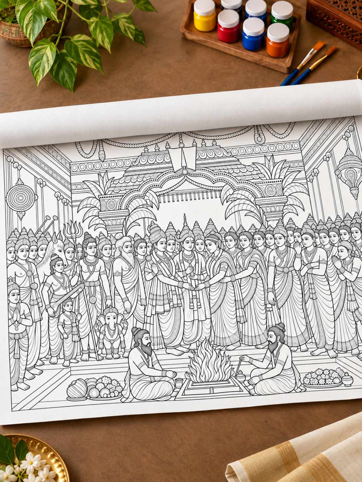 Srinivasa Kalyanam Indian Ethnic Canvas Kit