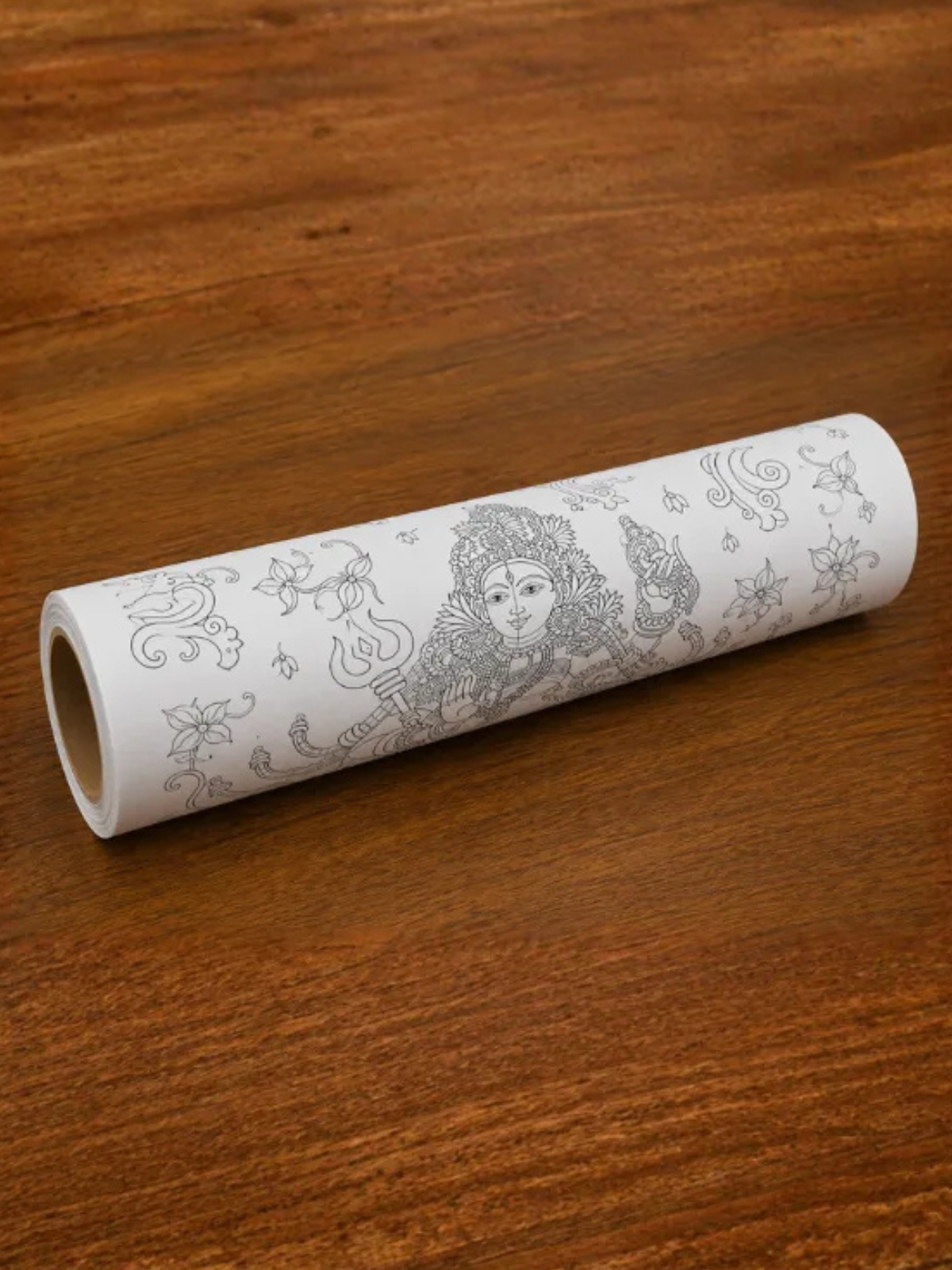 Ardhanarishvara Kerala Mural Pre-Drawn Canvas Kit