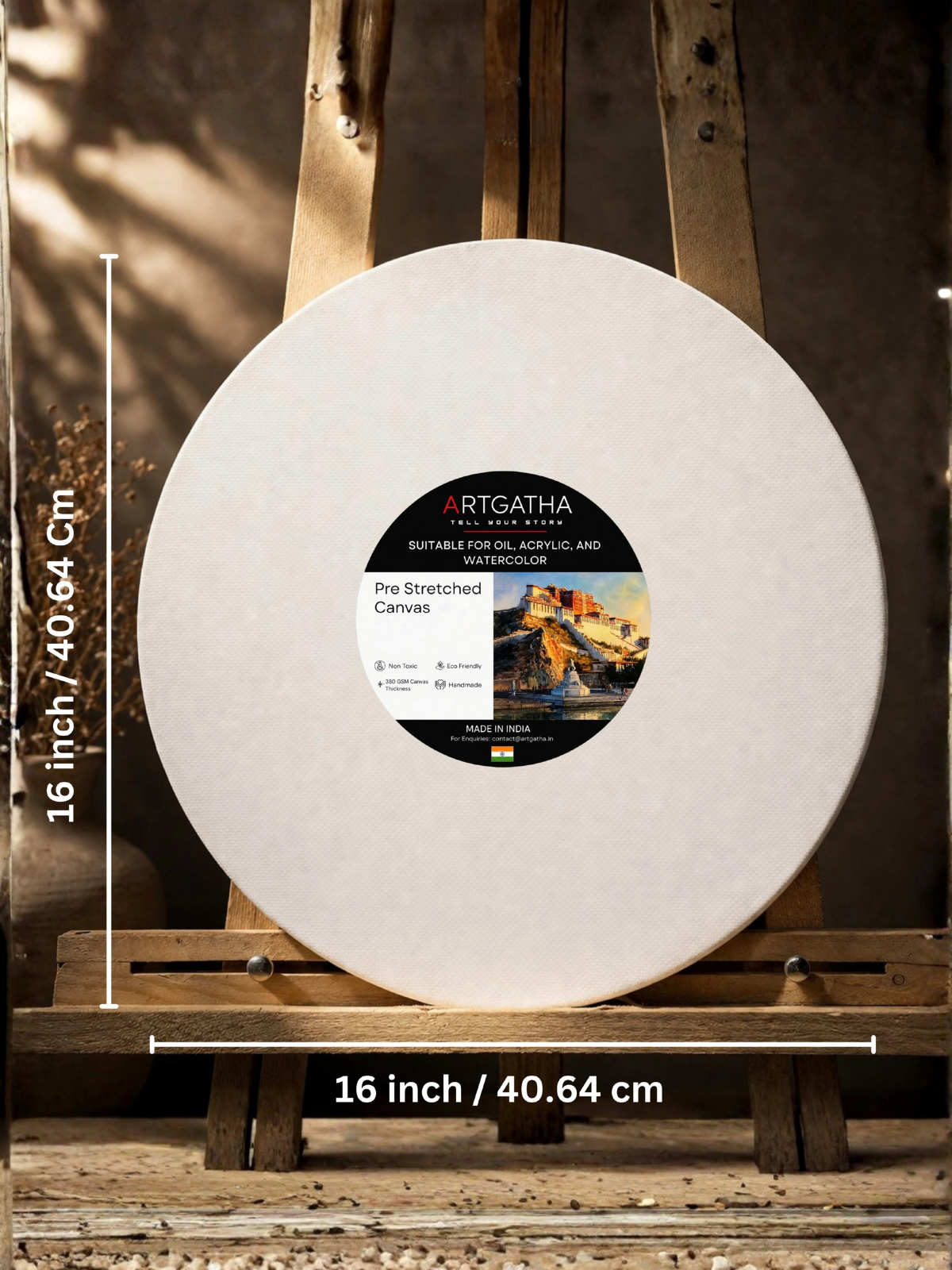 Round Professional 380 GSM Pre-Stretched Canvas