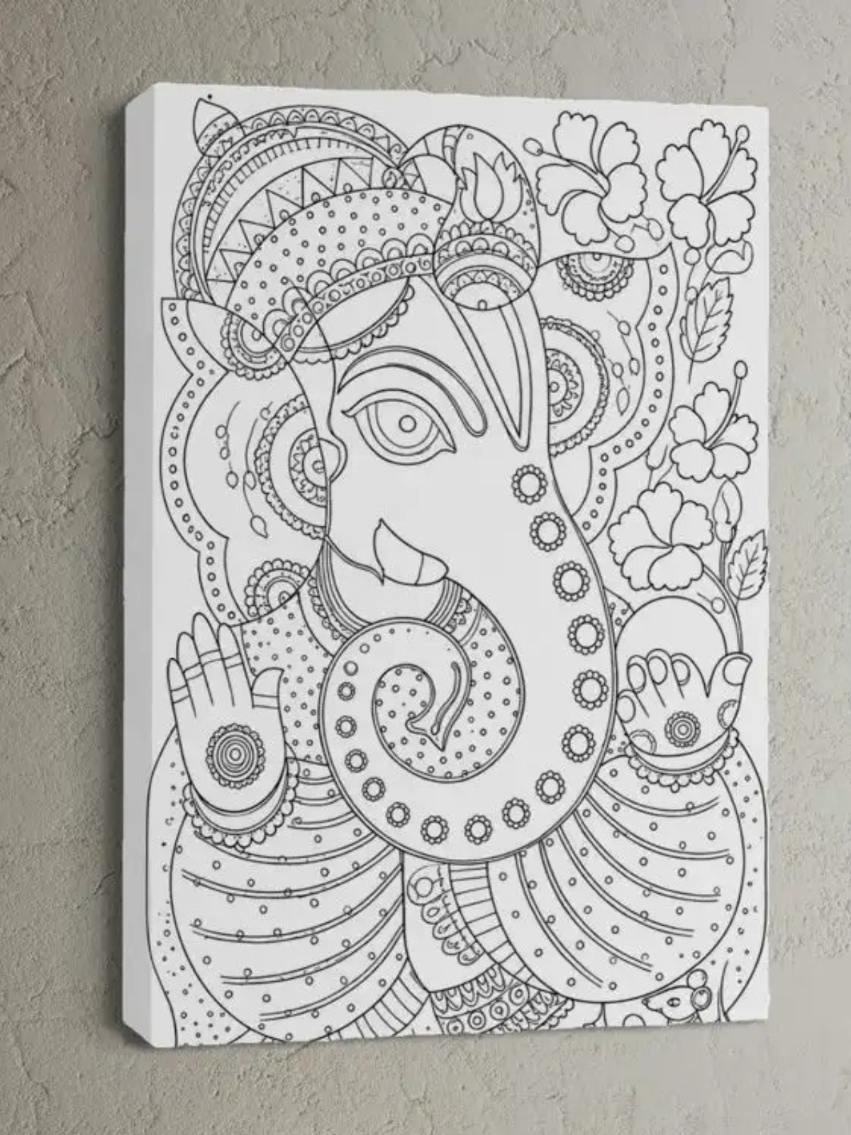 Lord Ganesha Madhubani Canvas Kit