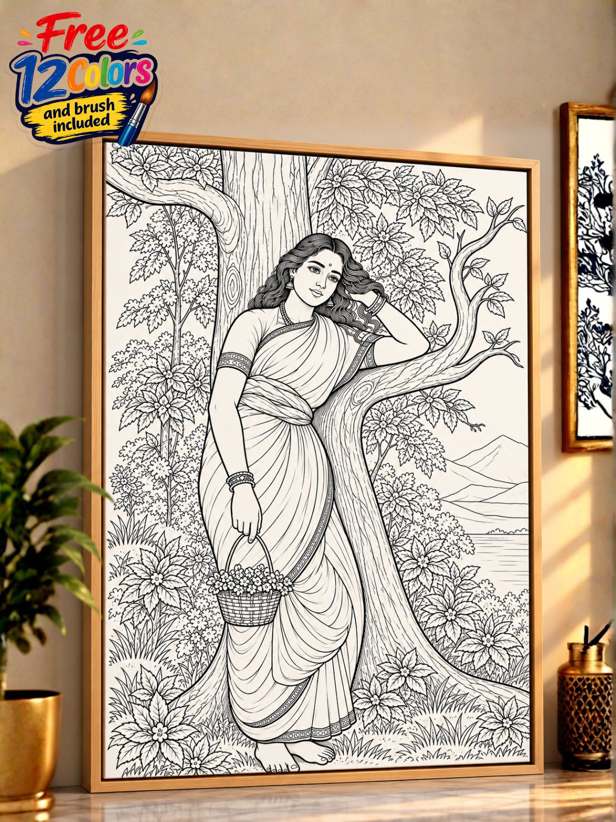 Ahalya by Raja Ravi Varma Canvas Kit