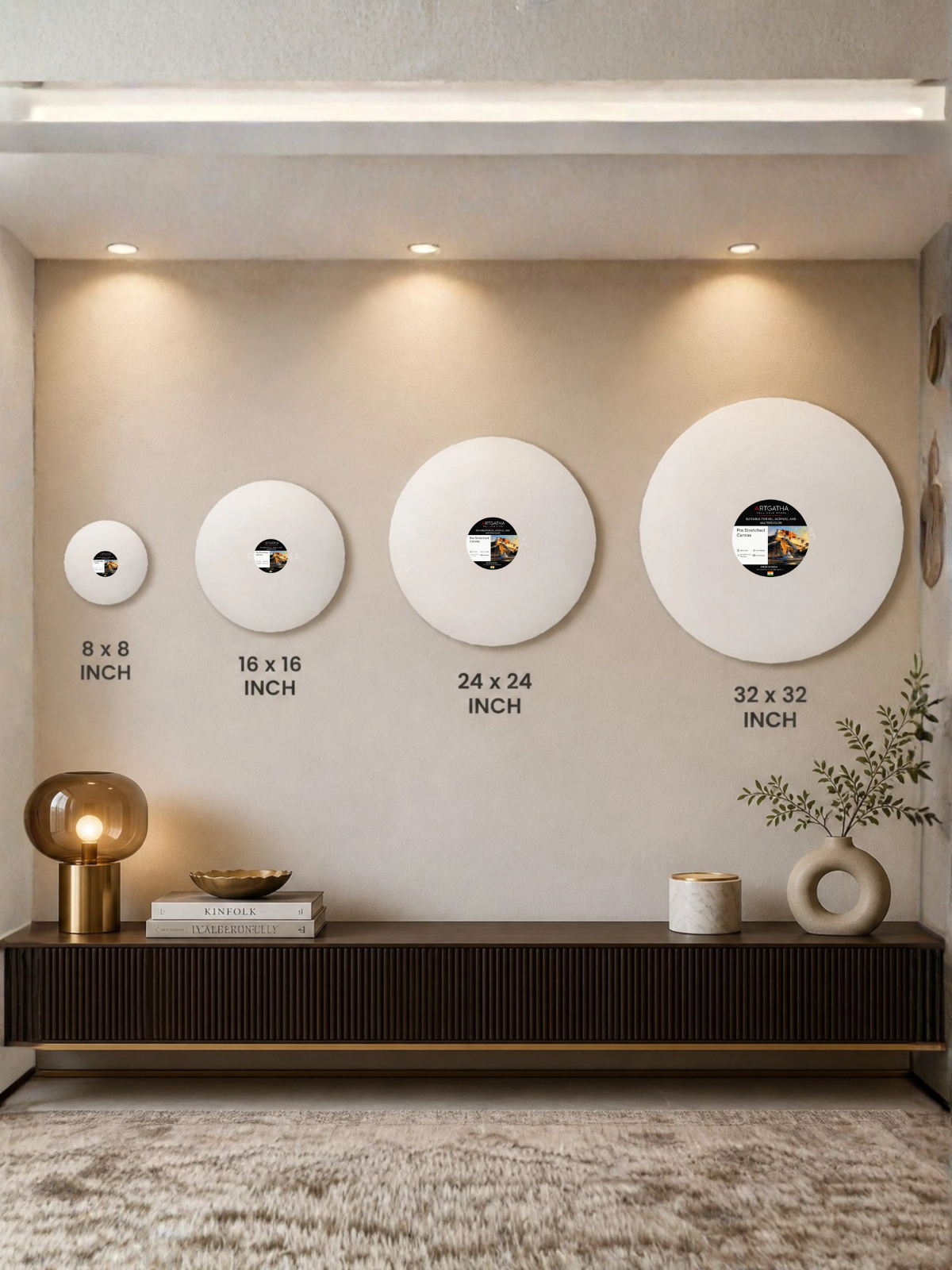 Round Professional 380 GSM Pre-Stretched Canvas