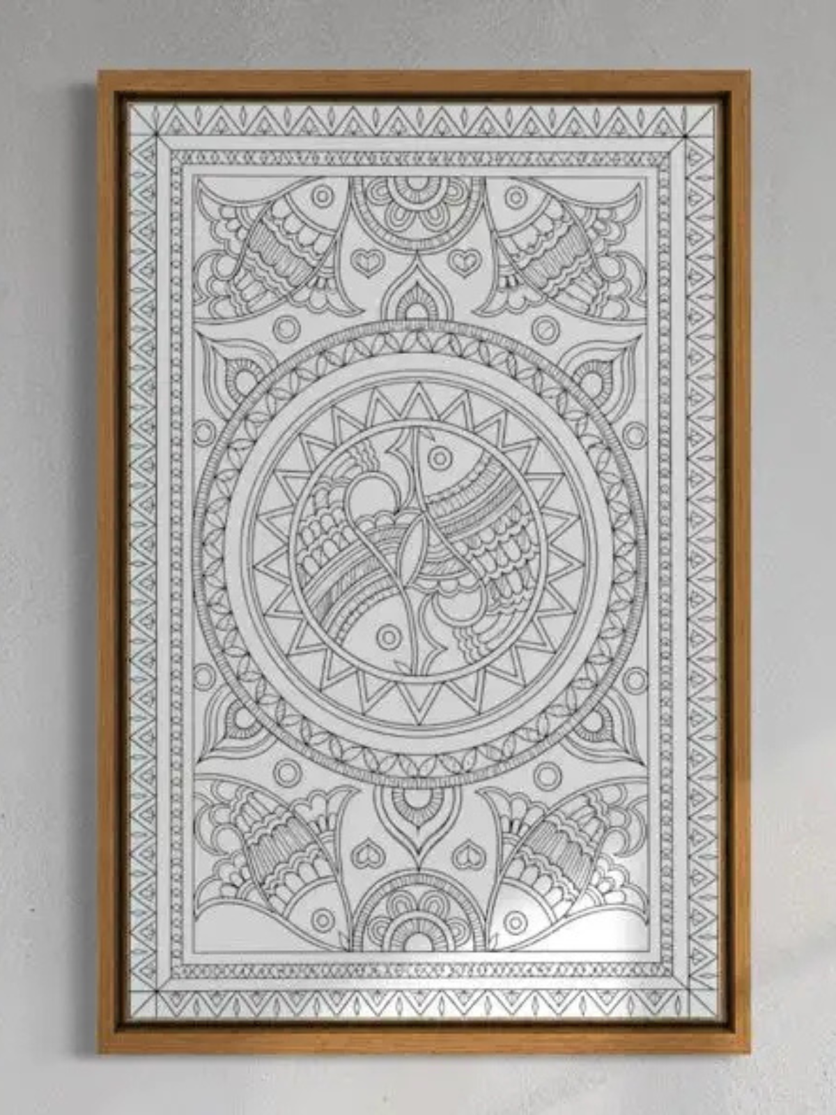 Yin Yang Fish Madhubani Canvas Kit
