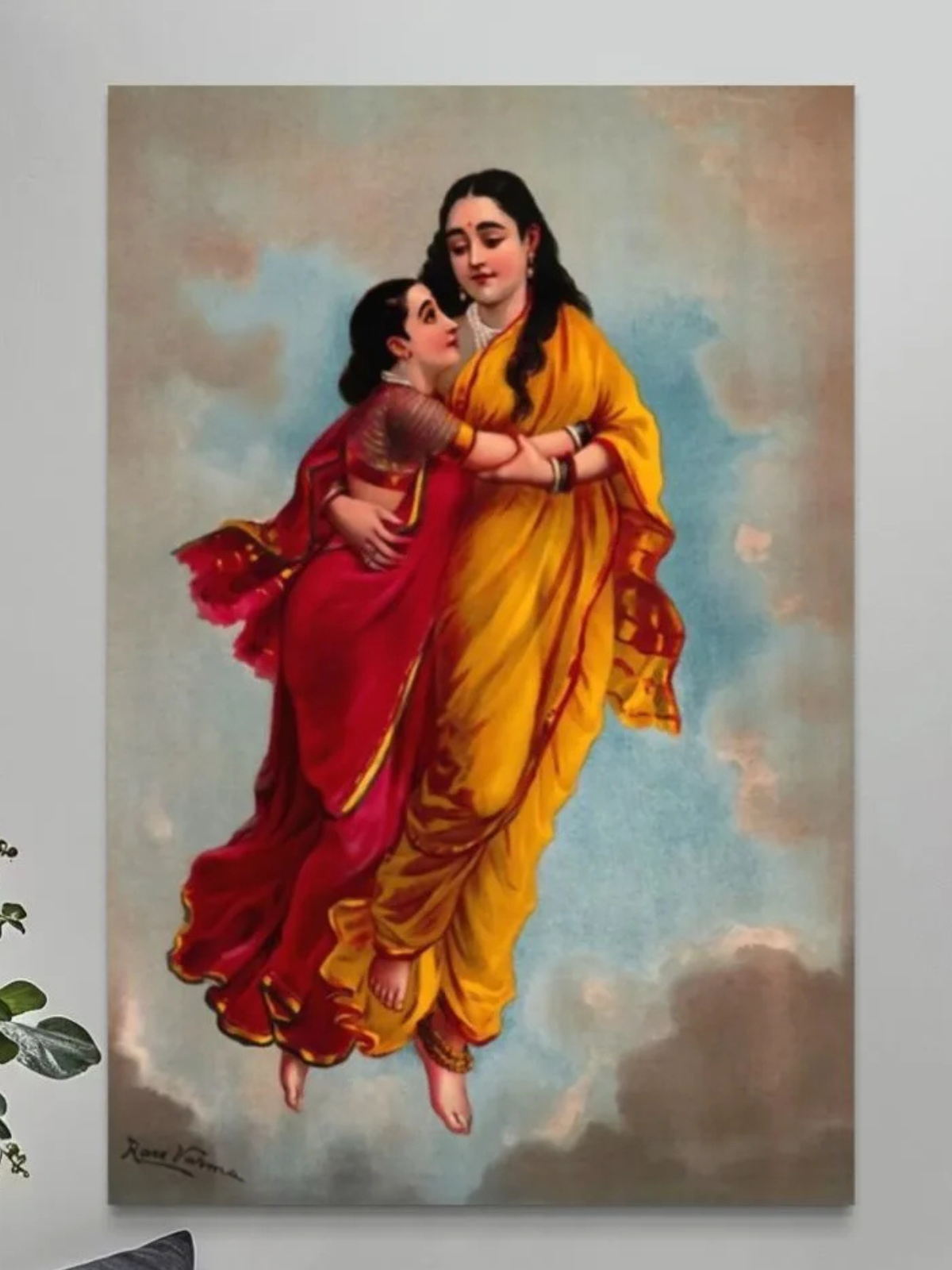 Menaka & Shakuntala by Raja Ravi Varma Canvas Kit