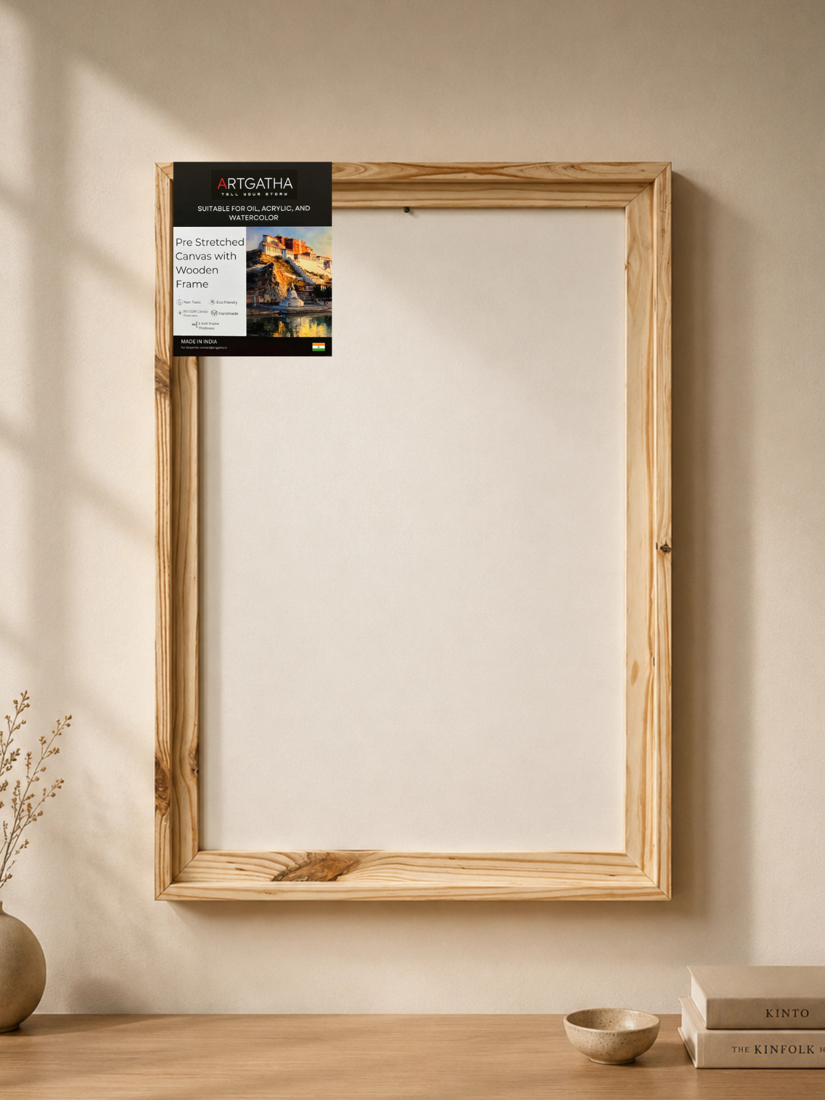 Natural Pinewood Floating Frame
