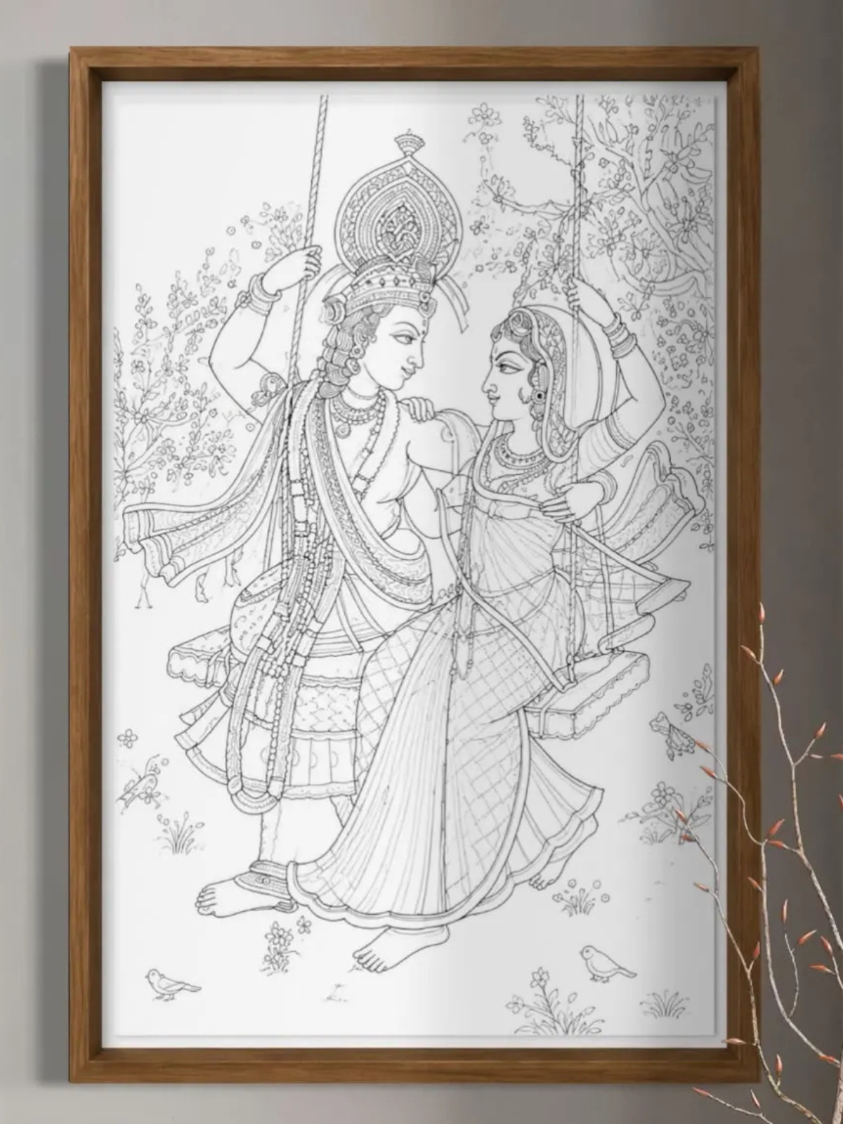 Radha Krishna Swing Pichwai Canvas Kit