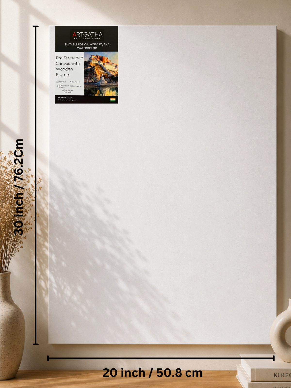 380 GSM Cotton Professional Pre-Stretched Canvas