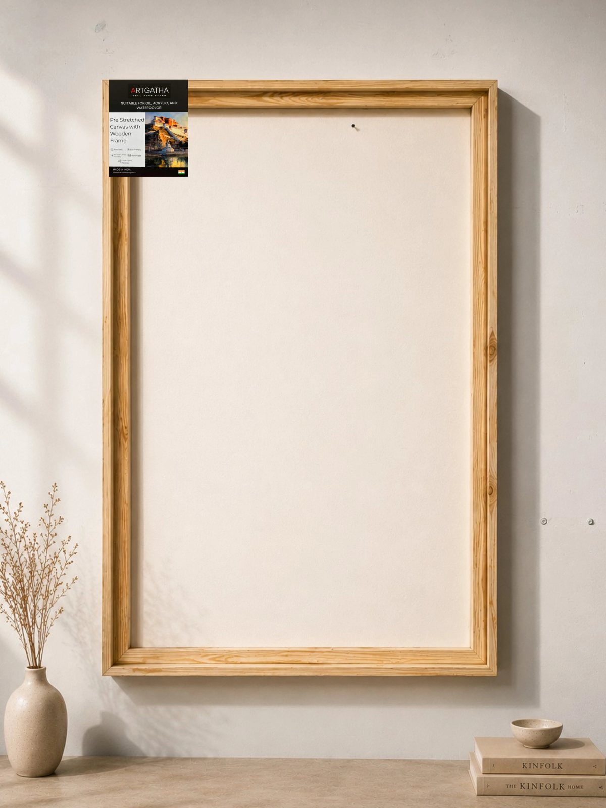 Natural Pinewood Floating Frame