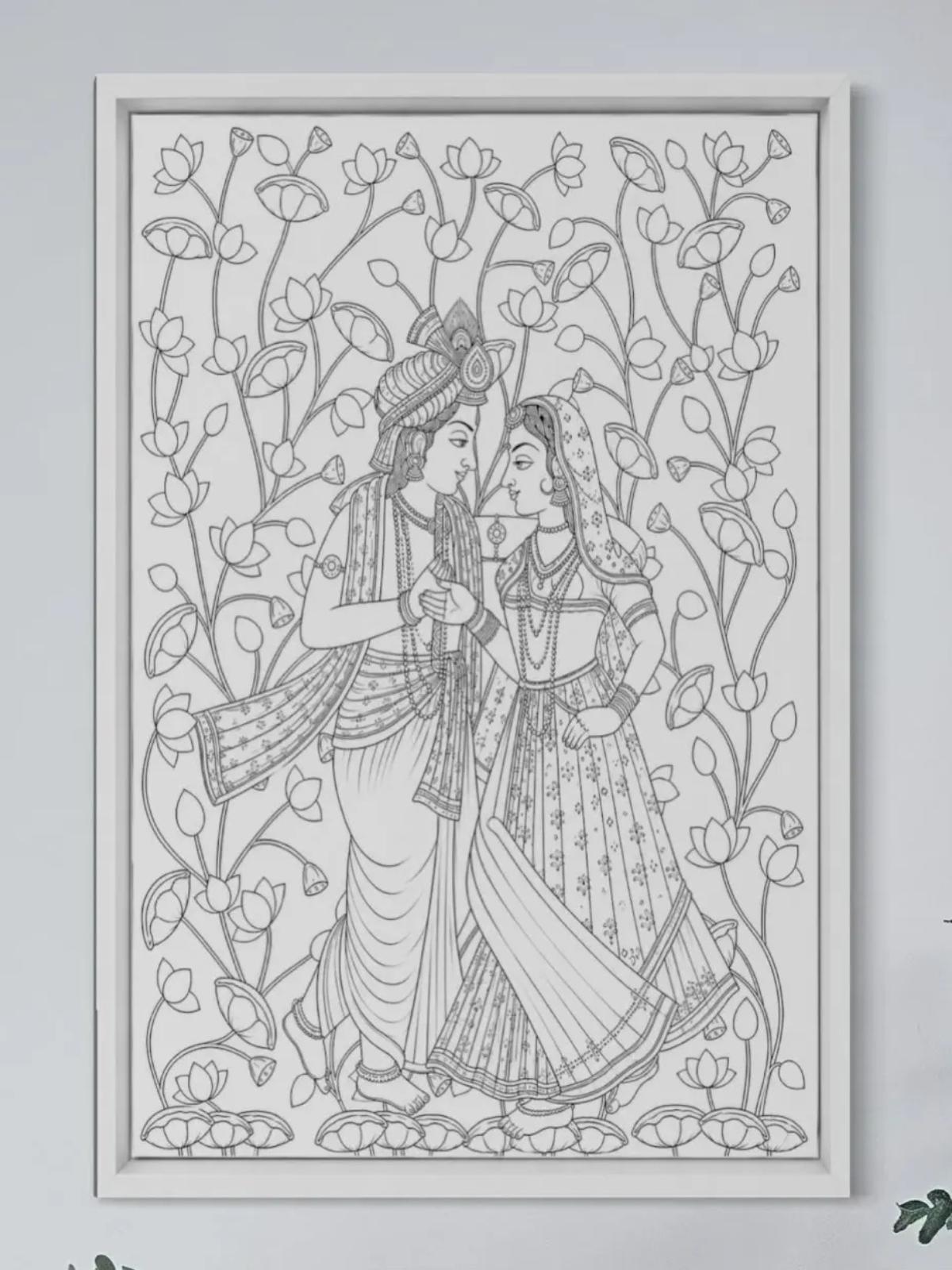 Radha Krishna Pichwai Canvas Kit