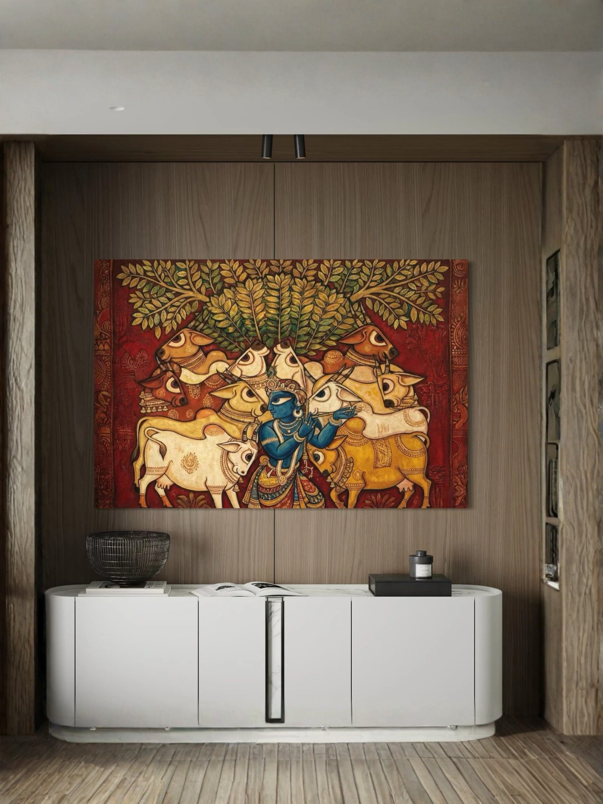 Krishna with Sacred Cows Pichwai Canvas Kit
