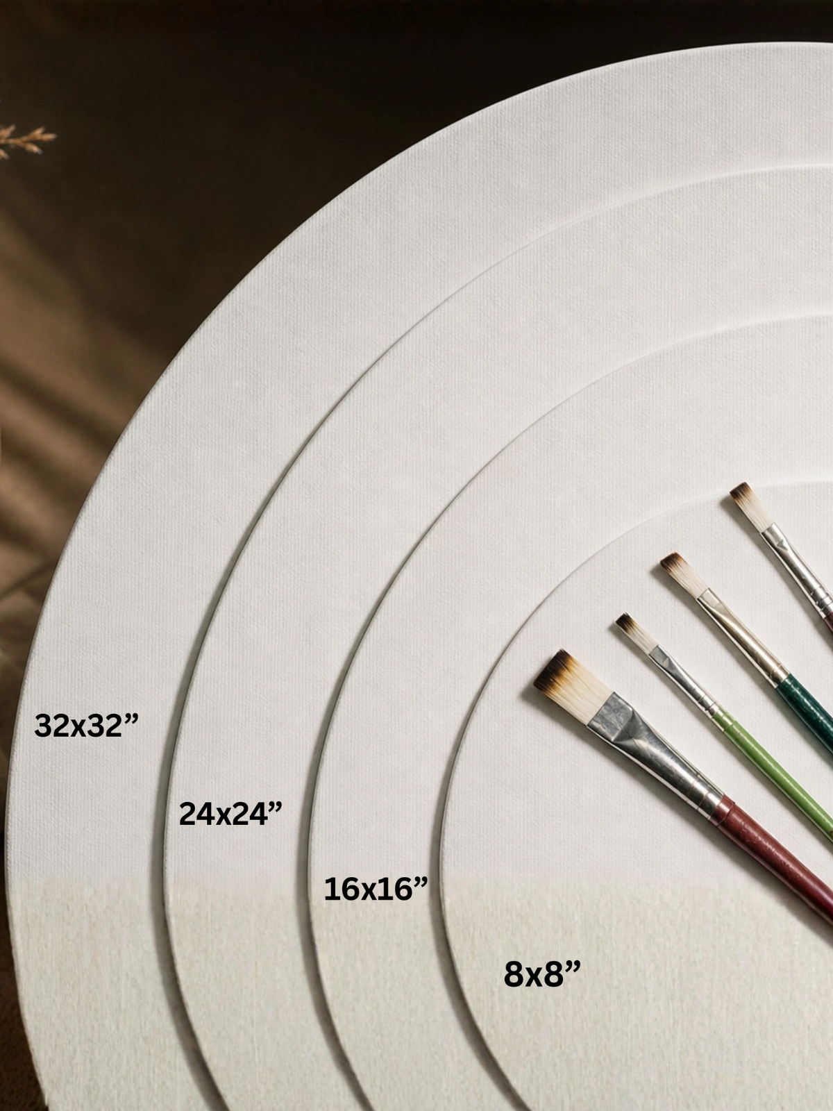 Round Professional 380 GSM Pre-Stretched Canvas