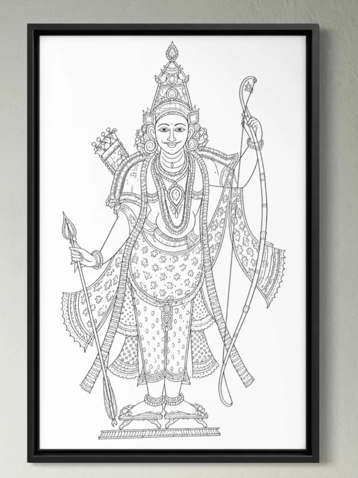 Rama Tribhanga Pichwai Canvas Kit