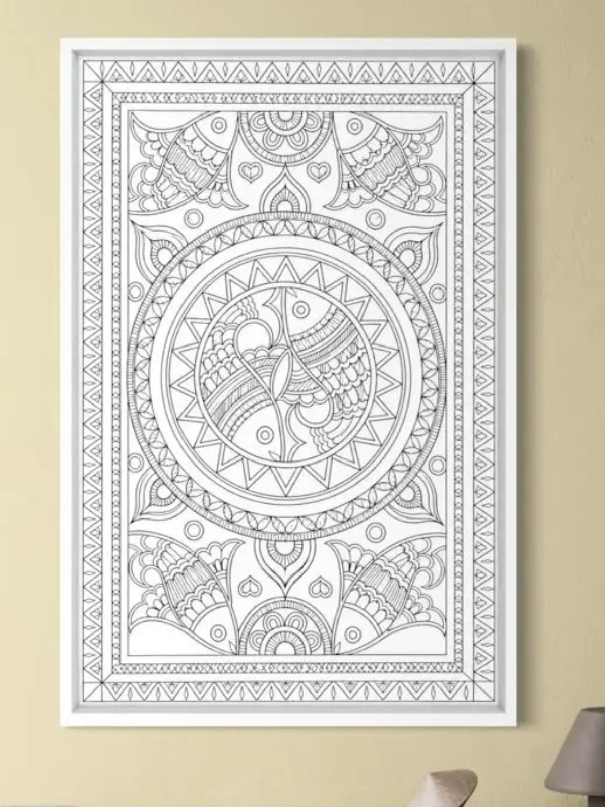 Yin Yang Fish Madhubani Canvas Kit