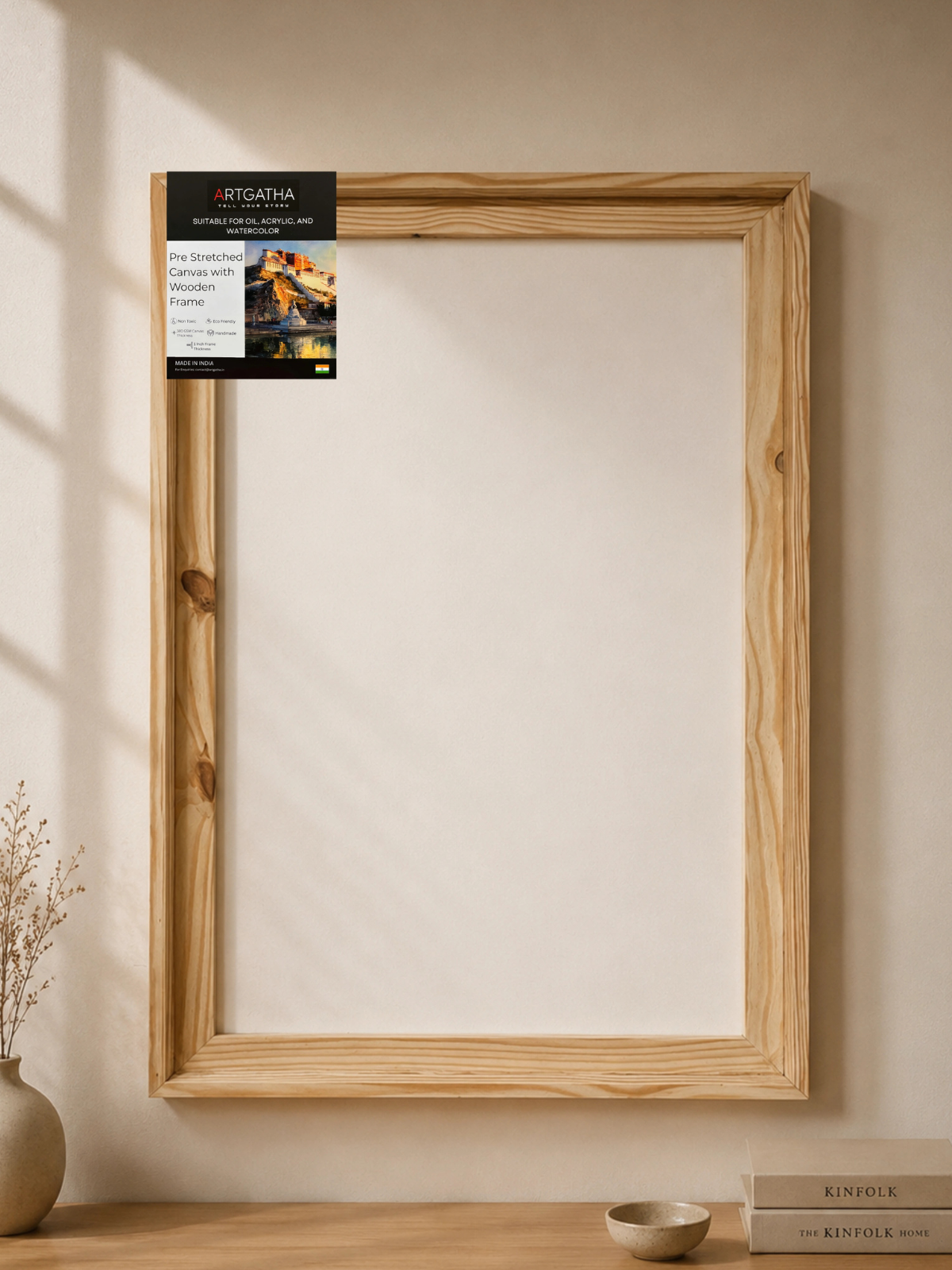 Natural Pinewood Floating Frame