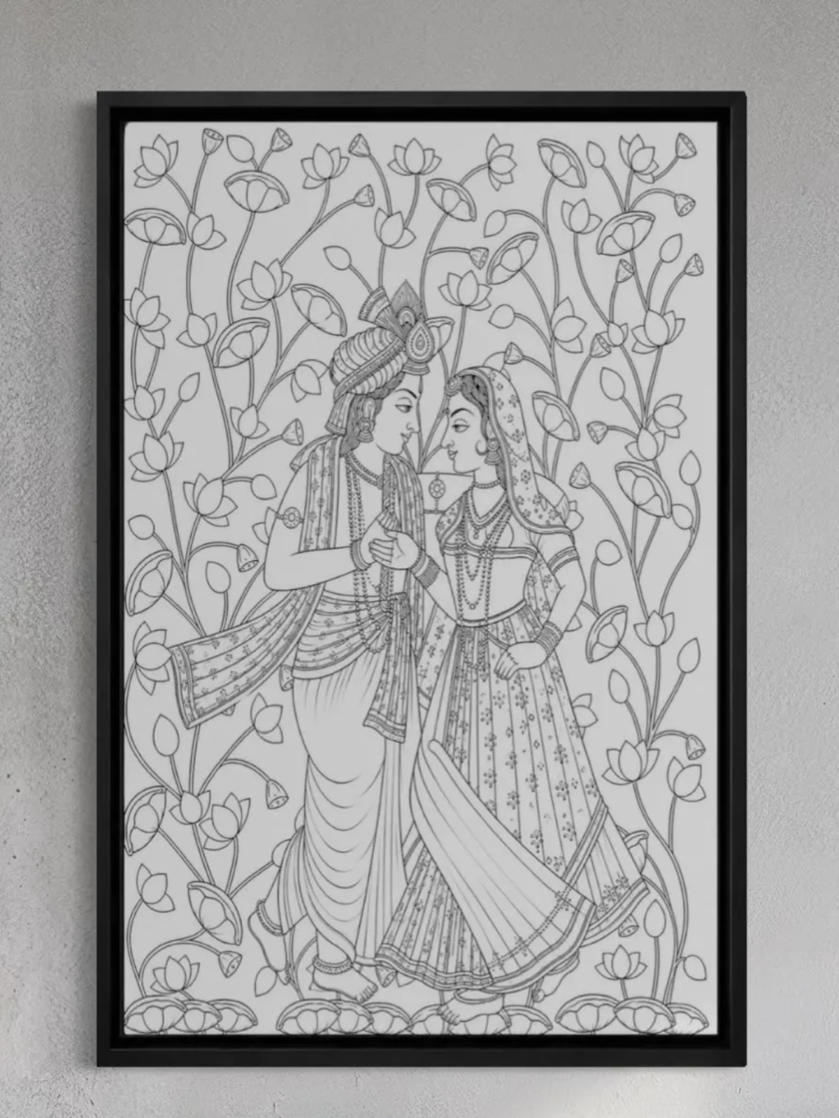Radha Krishna Pichwai Canvas Kit