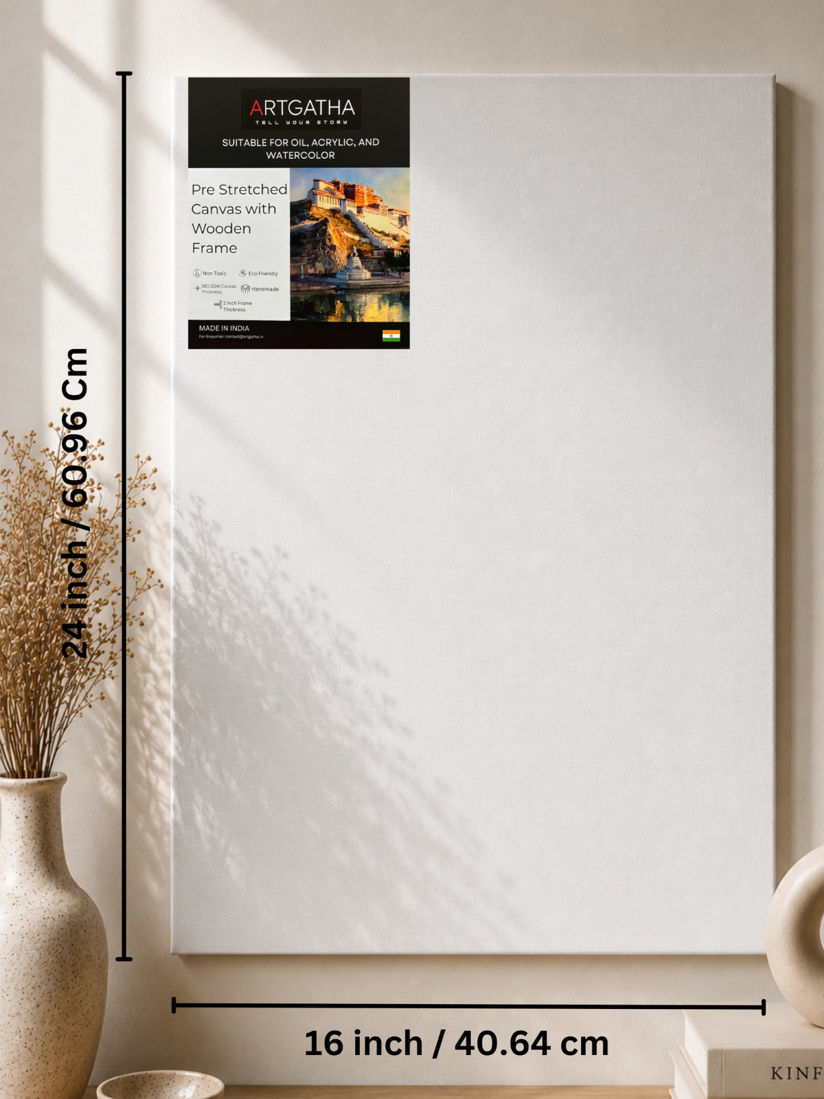 380 GSM Cotton Professional Pre-Stretched Canvas