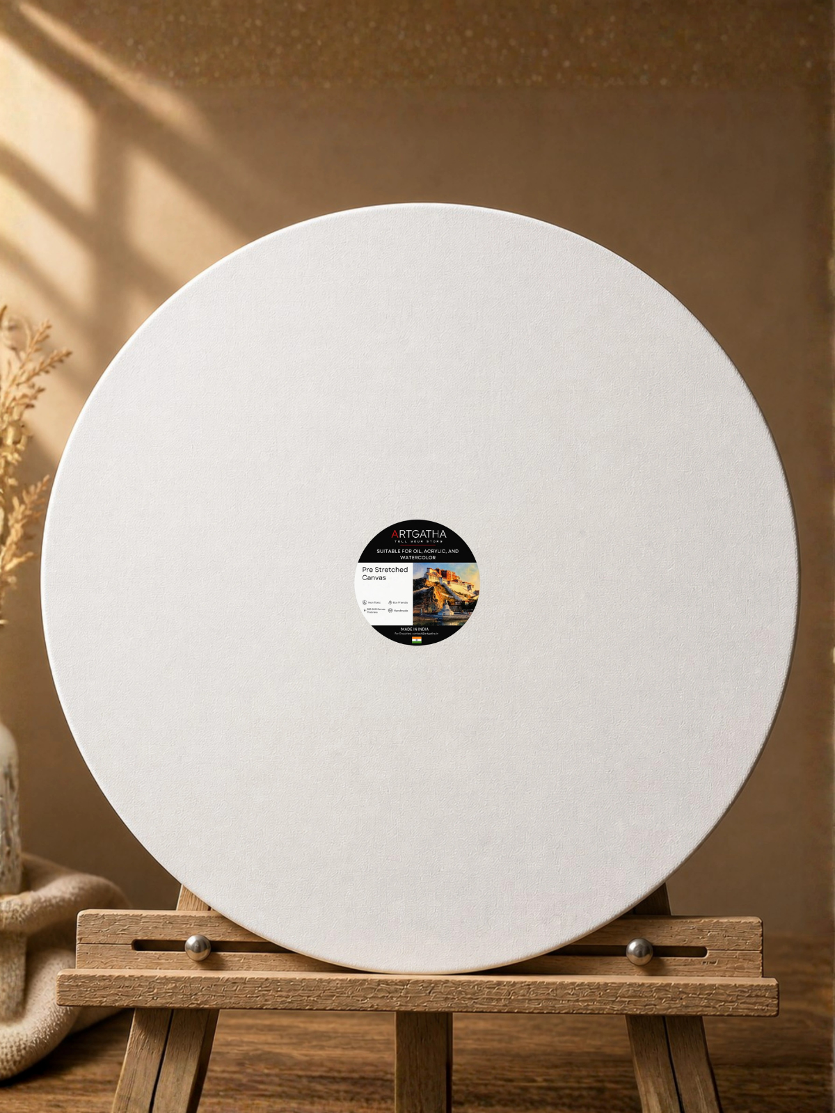 Round Professional 380 GSM Pre-Stretched Canvas