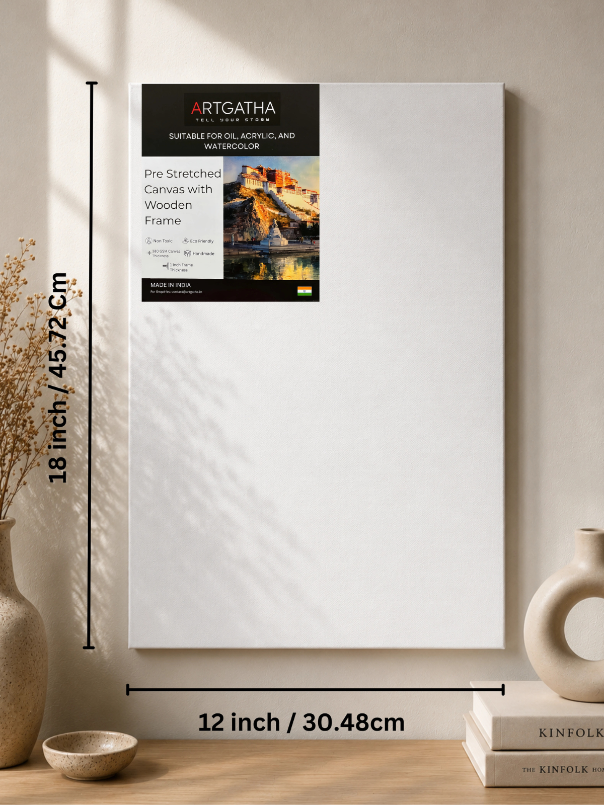 380 GSM Cotton Professional Pre-Stretched Canvas