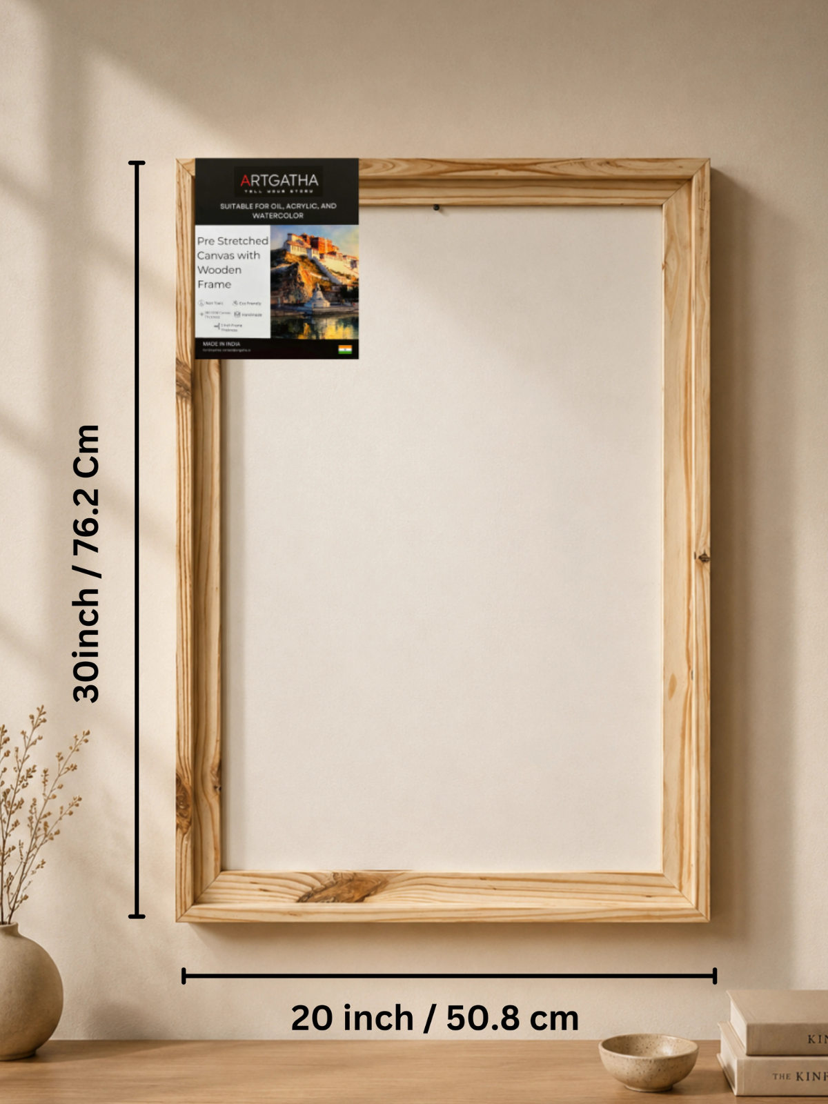 Natural Pinewood Floating Frame