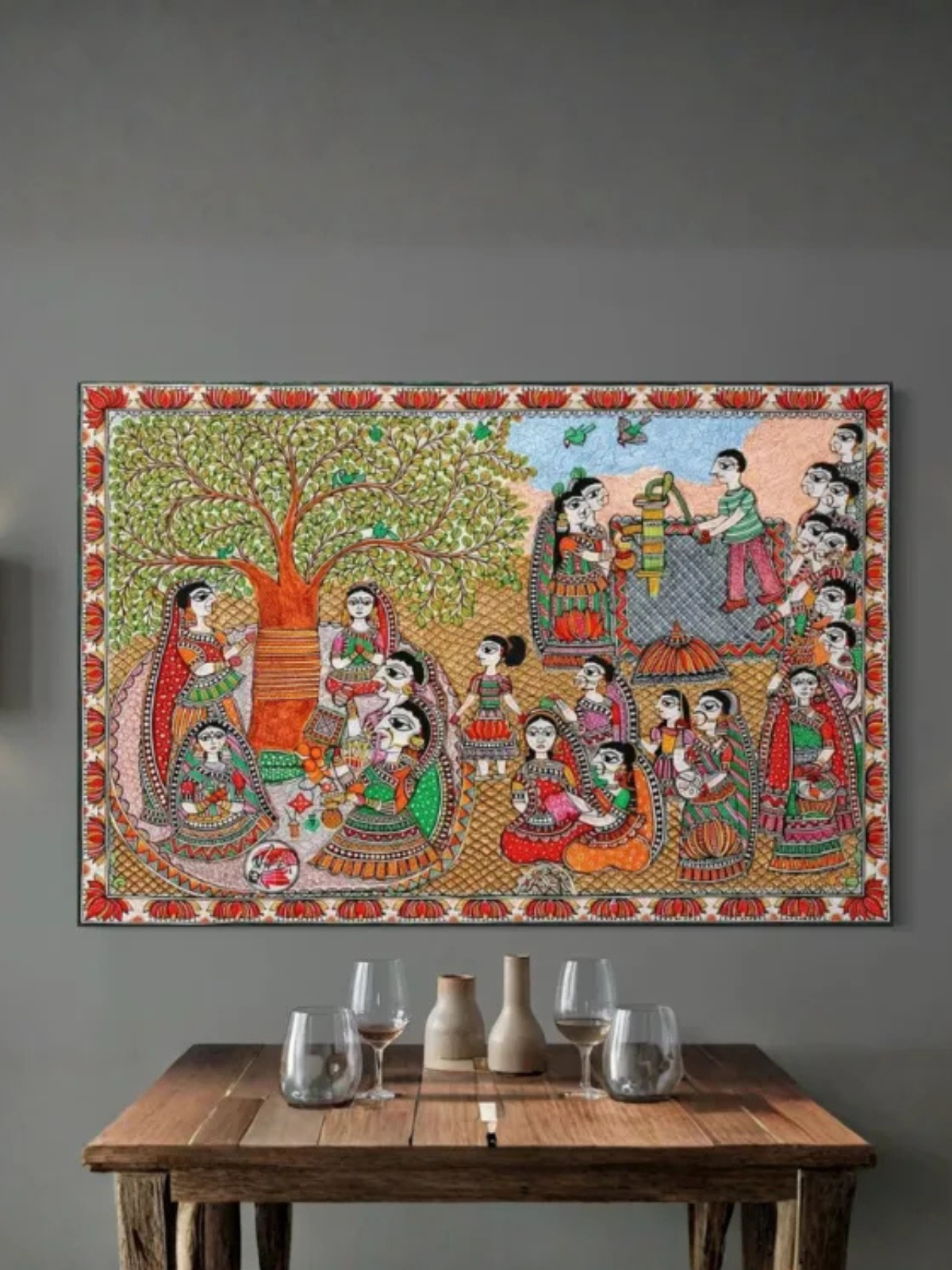 Barsait Festival Madhubani Canvas Kit