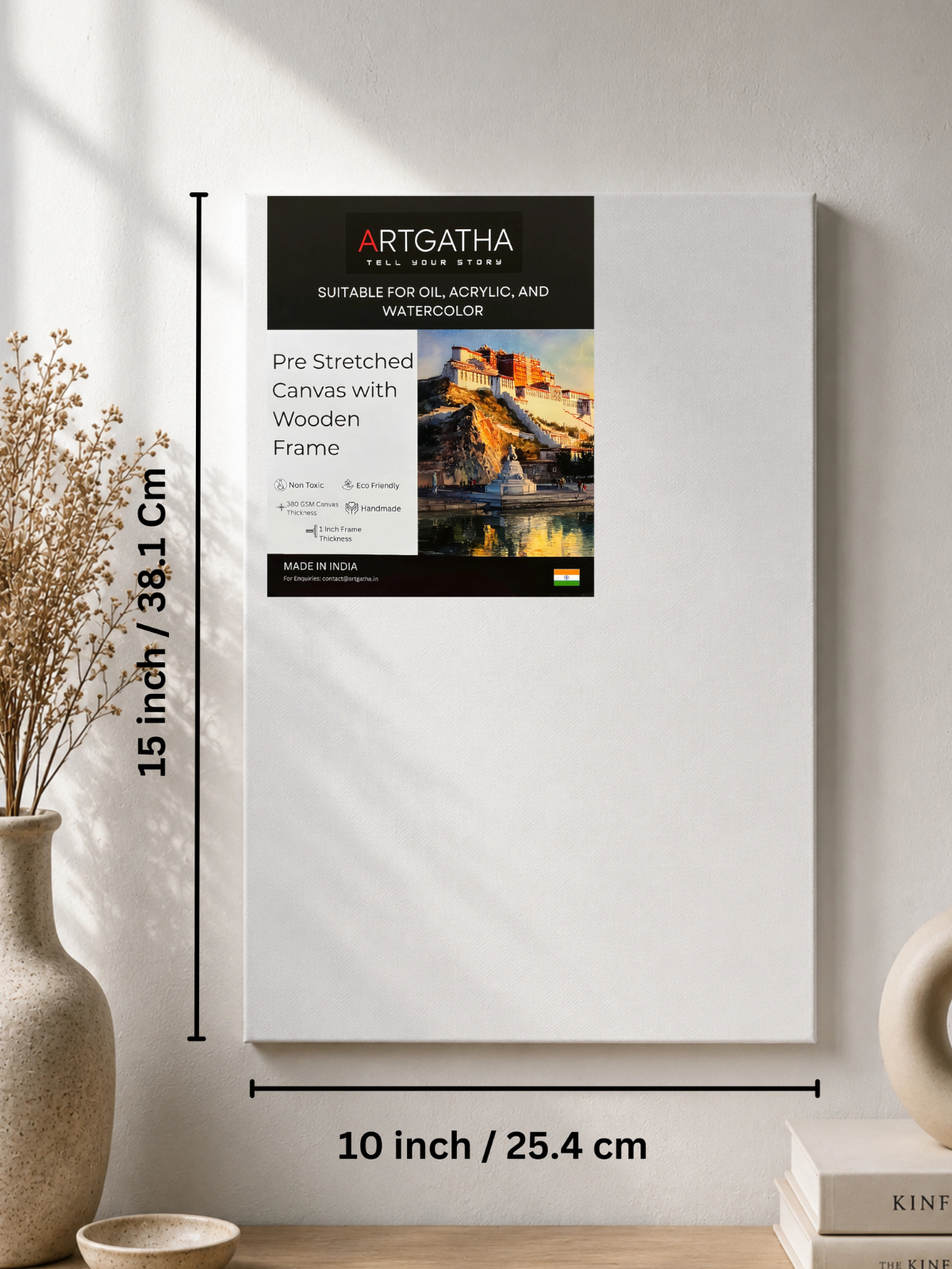 380 GSM Cotton Professional Pre-Stretched Canvas