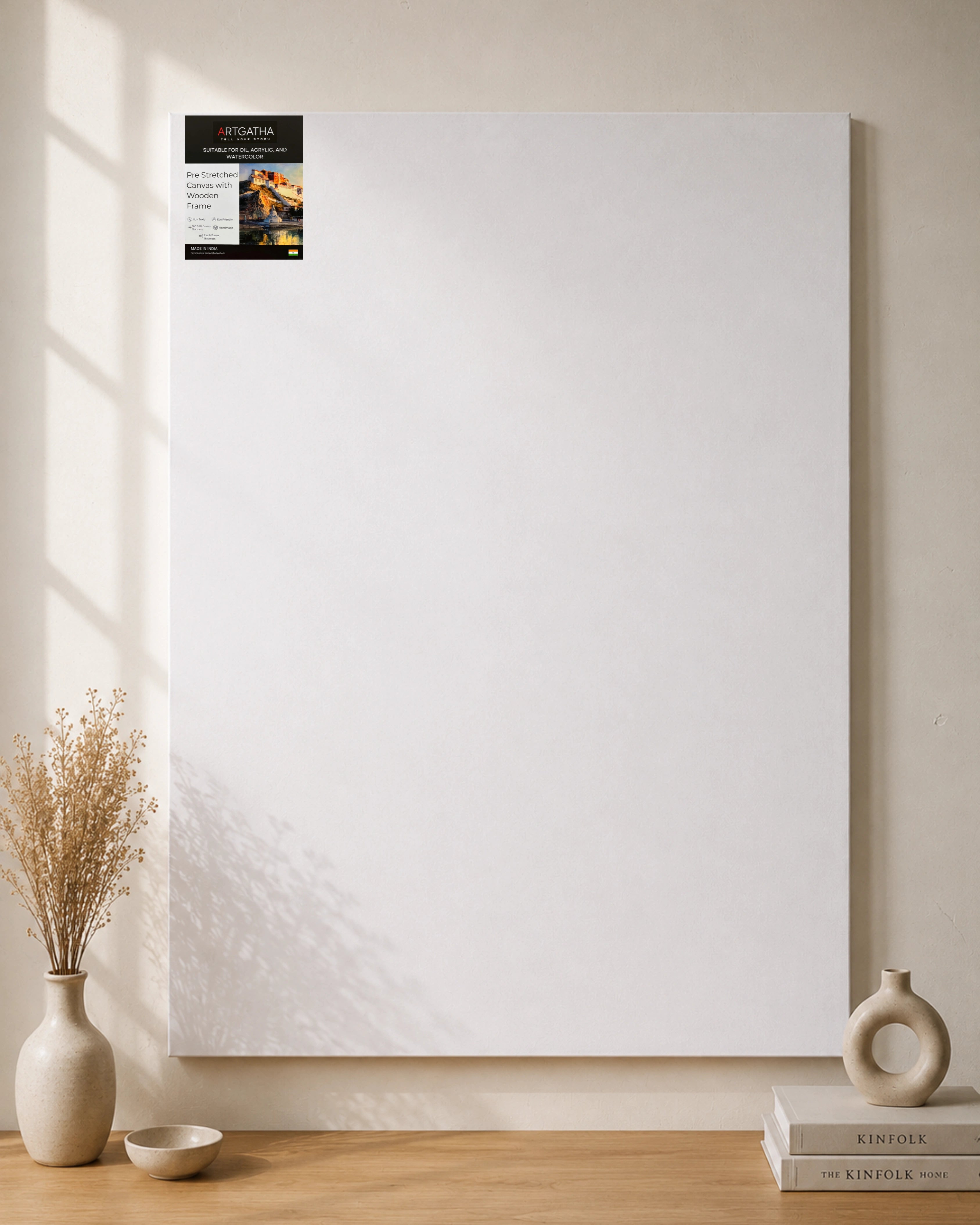 Professional Pre Stretched Canvas 380 GSM (11 Oz) | 100% cotton | Artist Grade | Multiple Sizes