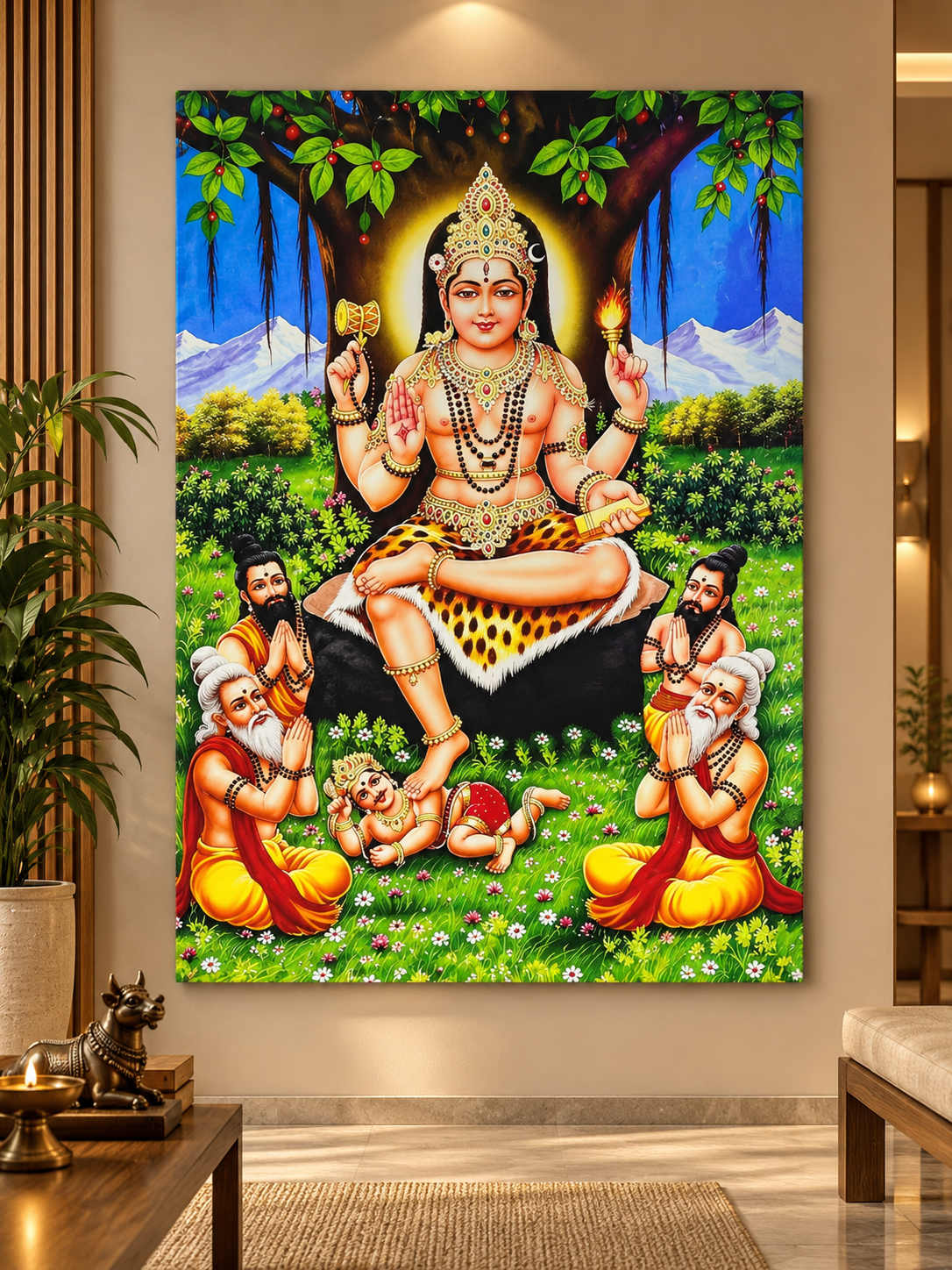 Lord Dakshinamurthy Indian Ethnic Canvas Kit