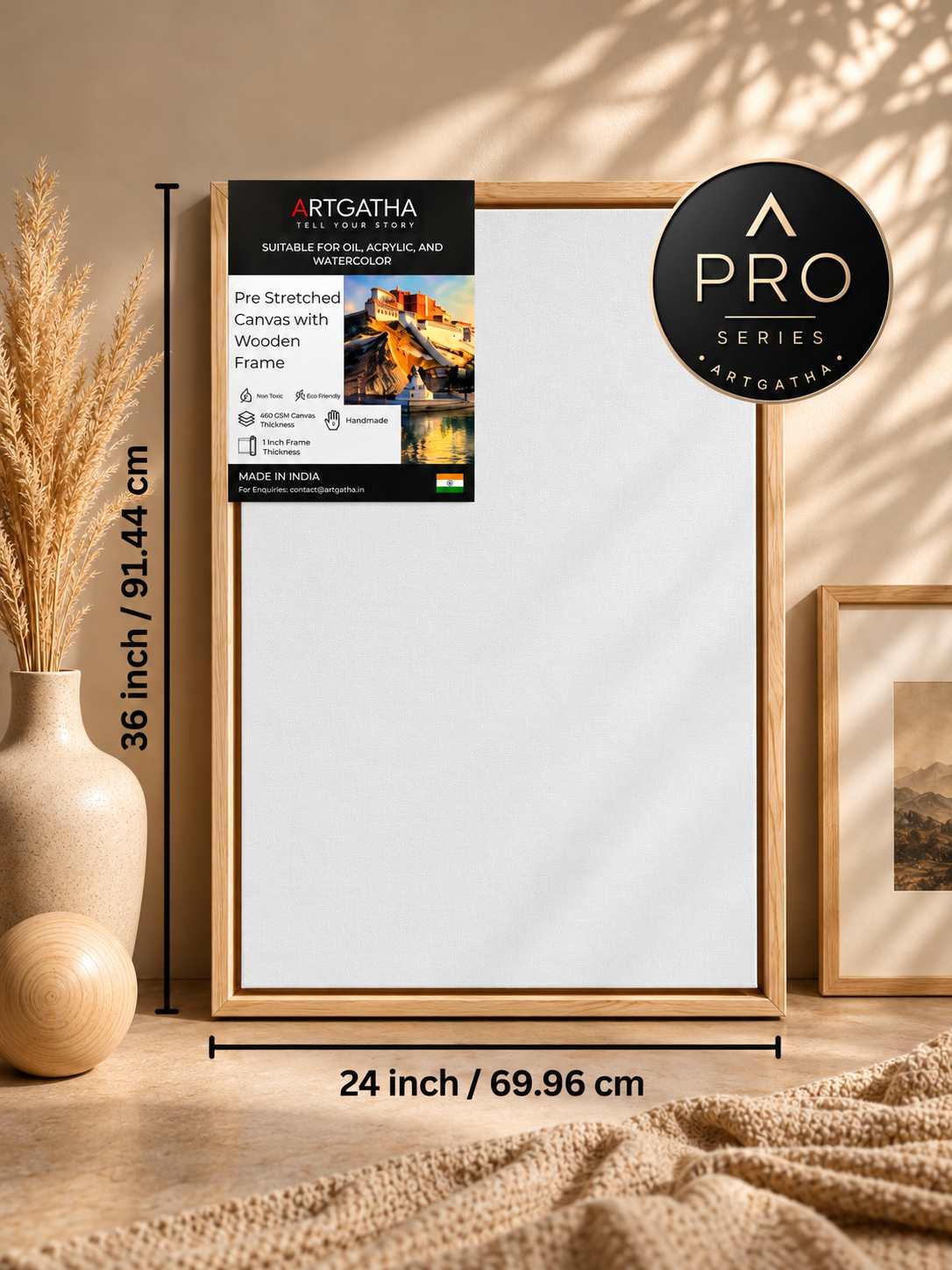 Pro Series Artist Grade 460 GSM Canvas with Floating Frame