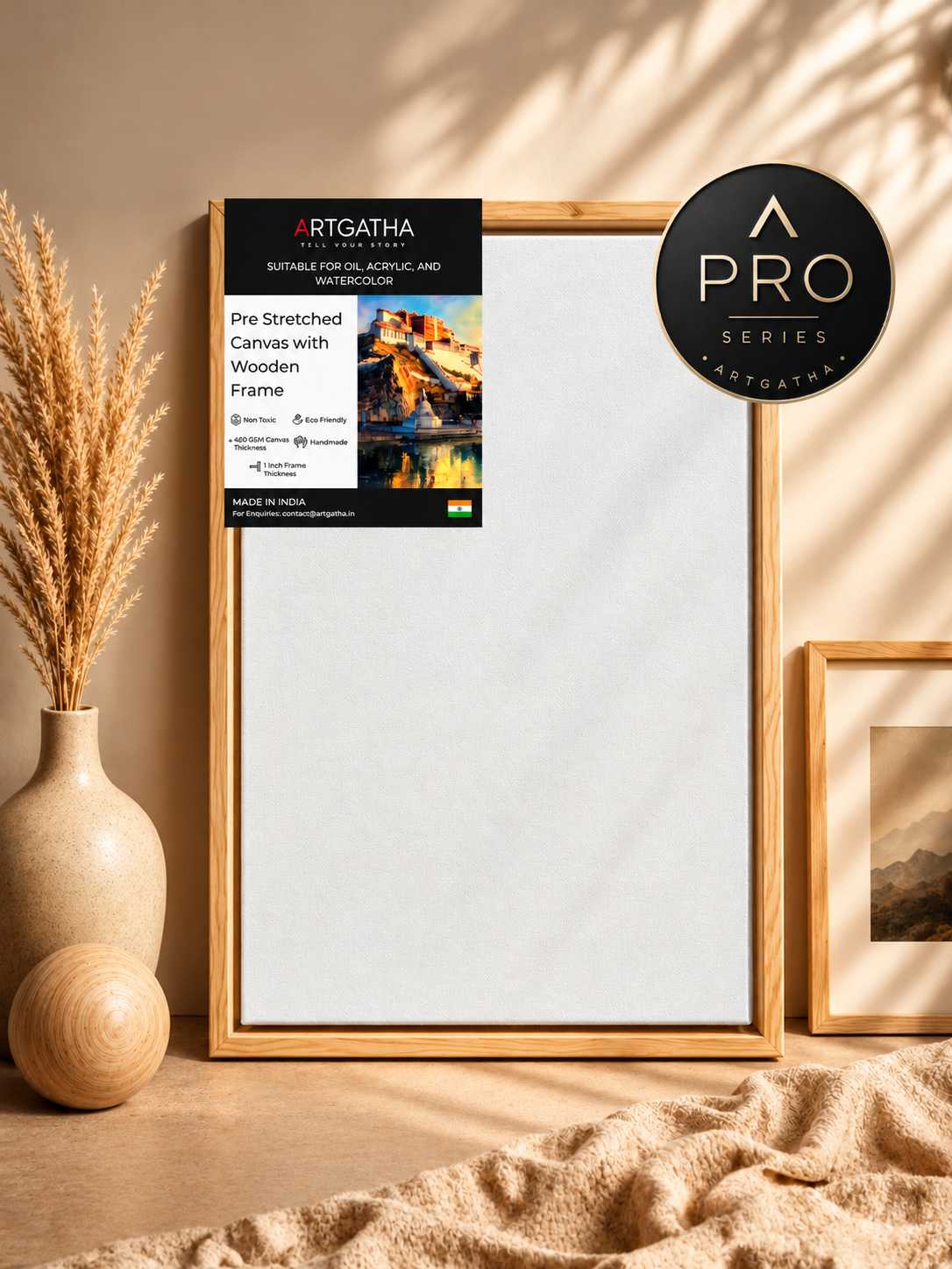 Pro Series Artist Grade 460 GSM Canvas with Floating Frame