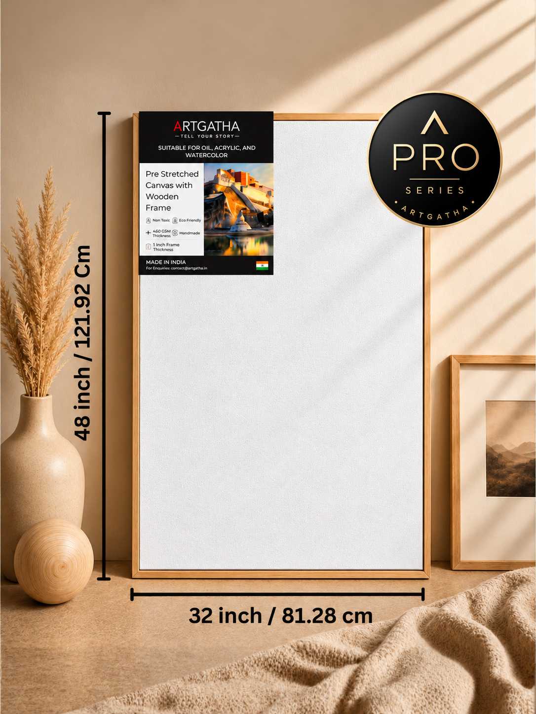 Pro Series Artist Grade 460 GSM Canvas with Floating Frame