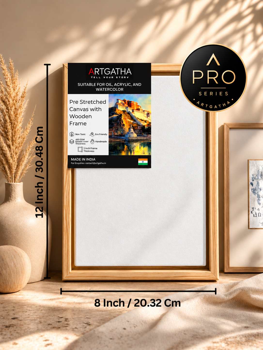 Pro Series Artist Grade 460 GSM Canvas with Floating Frame