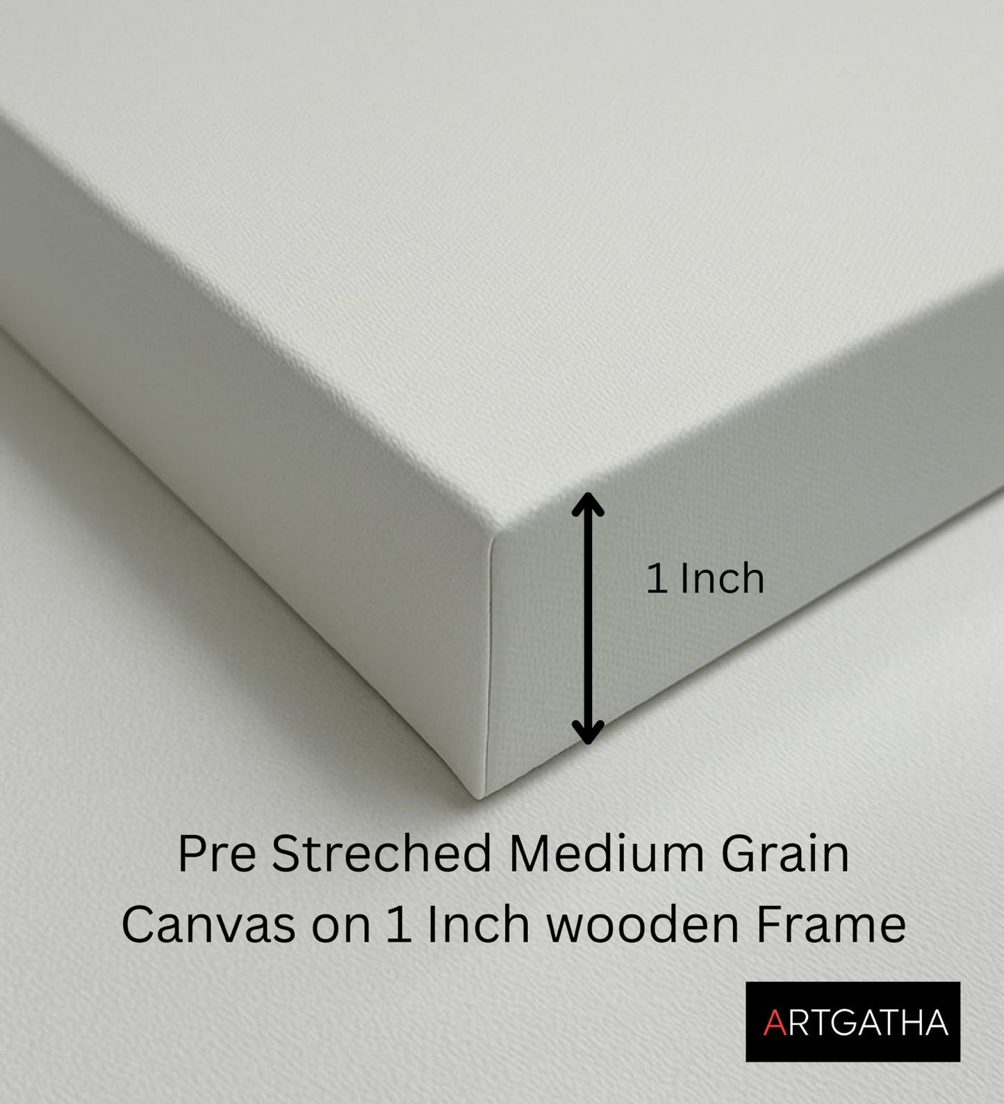 Professional Pre-Stretched Canvas with Solid Wood Floating Frame | 380 GSM (11 Oz), 100% Cotton, Artist Grade | Multiple Sizes