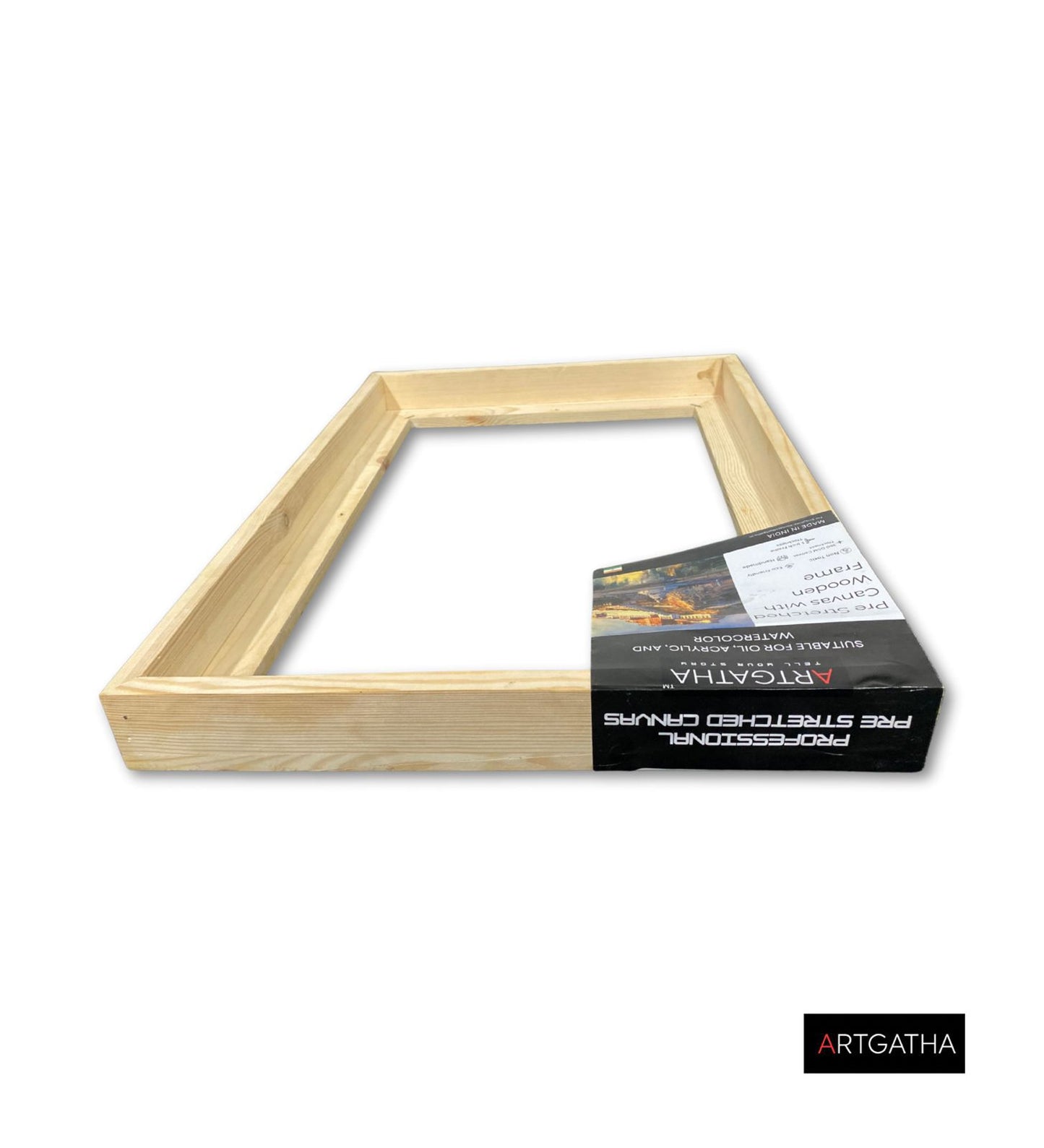 Natural Pinewood Solid Wood Floating Frame