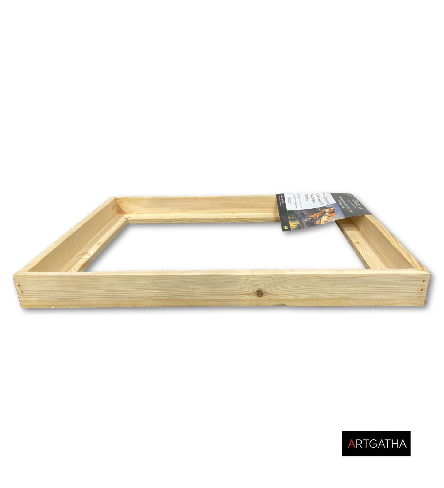 Natural Pinewood Solid Wood Floating Frame