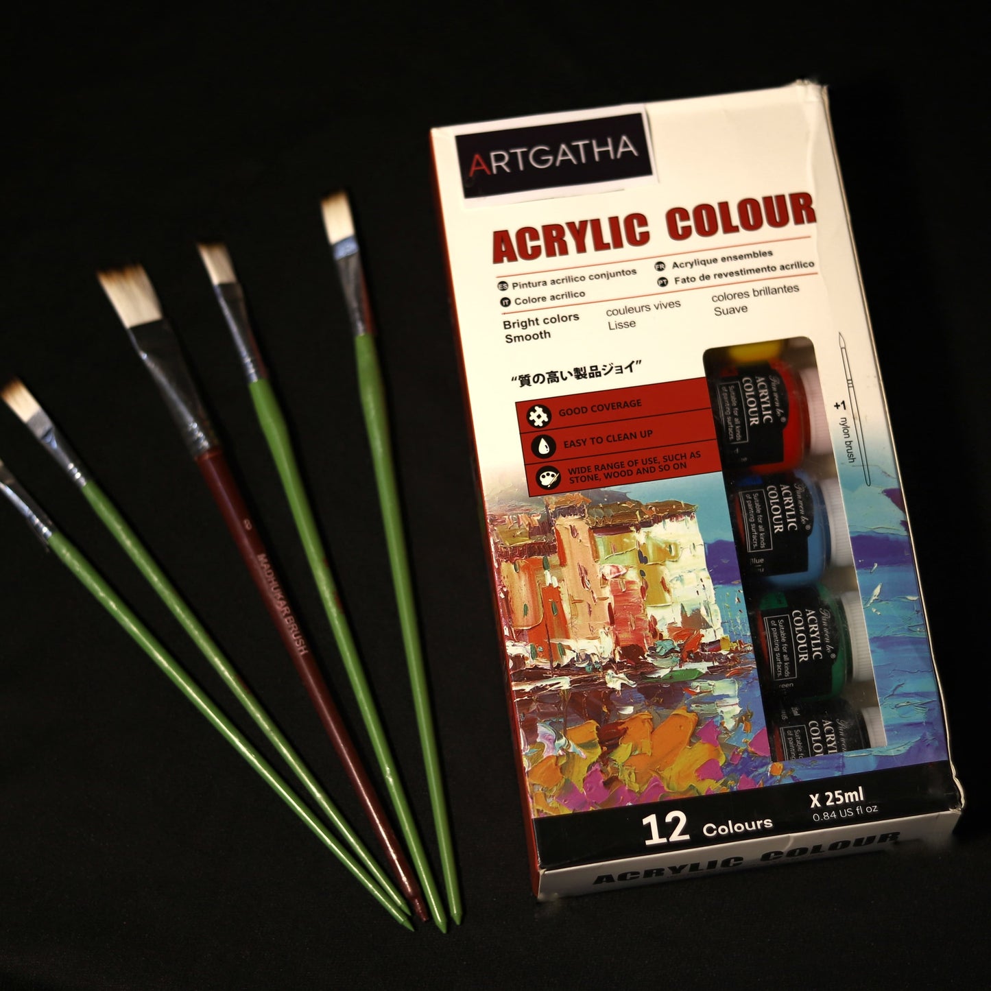 Artist Grade Acrylic Colors – Set of 12 | High Pigment Professional Paints