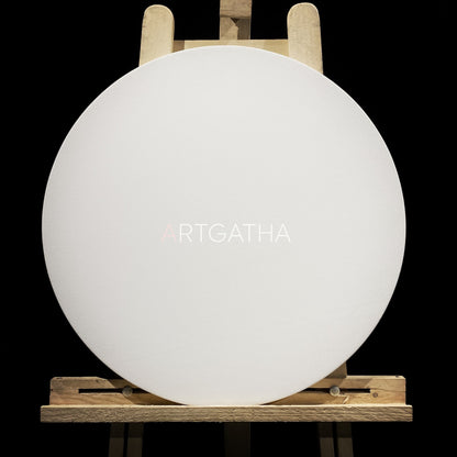 Round Professional Pre Stretched Canvas 380 GSM (11 Oz) | 100% cotton | Artist Grade | Multiple Sizes