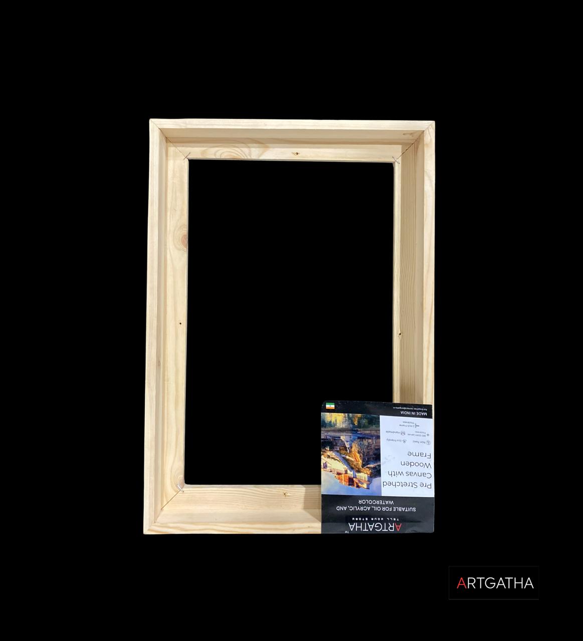 Natural Pinewood Solid Wood Floating Frame