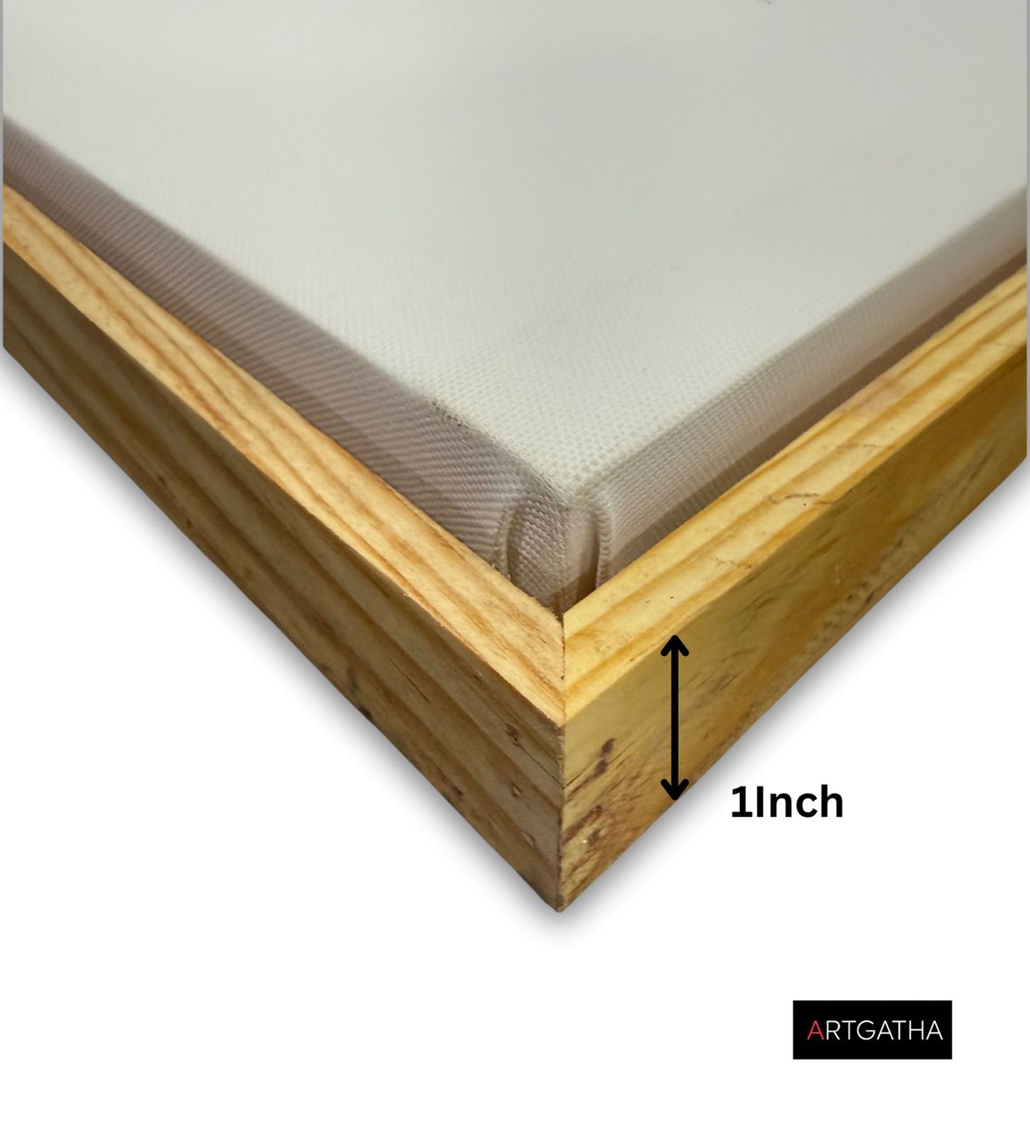 Professional Pre-Stretched Canvas with Solid Wood Floating Frame | 380 GSM (11 Oz), 100% Cotton, Artist Grade | Multiple Sizes
