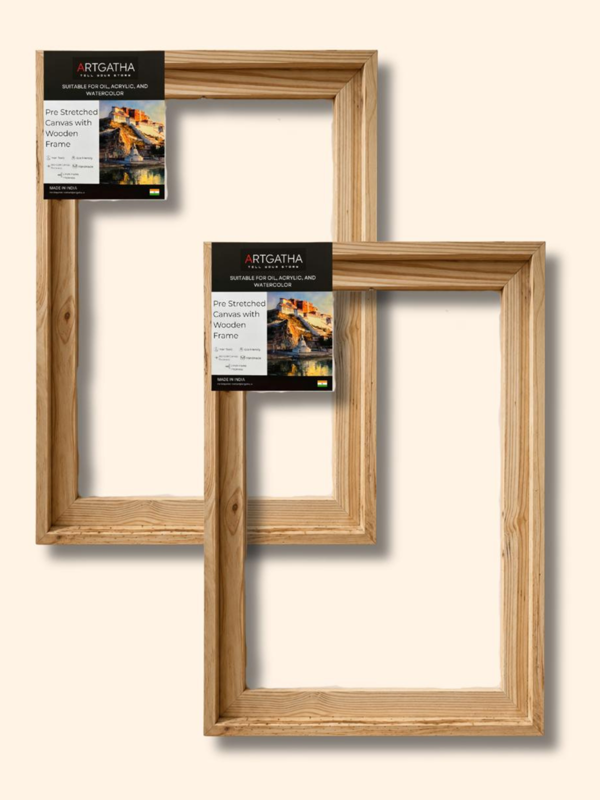 Natural Pinewood Floating Frame