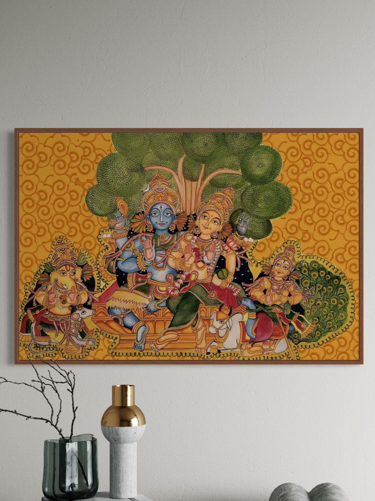 Shiva Parvati Parivar Pre-Drawn Canvas Kit