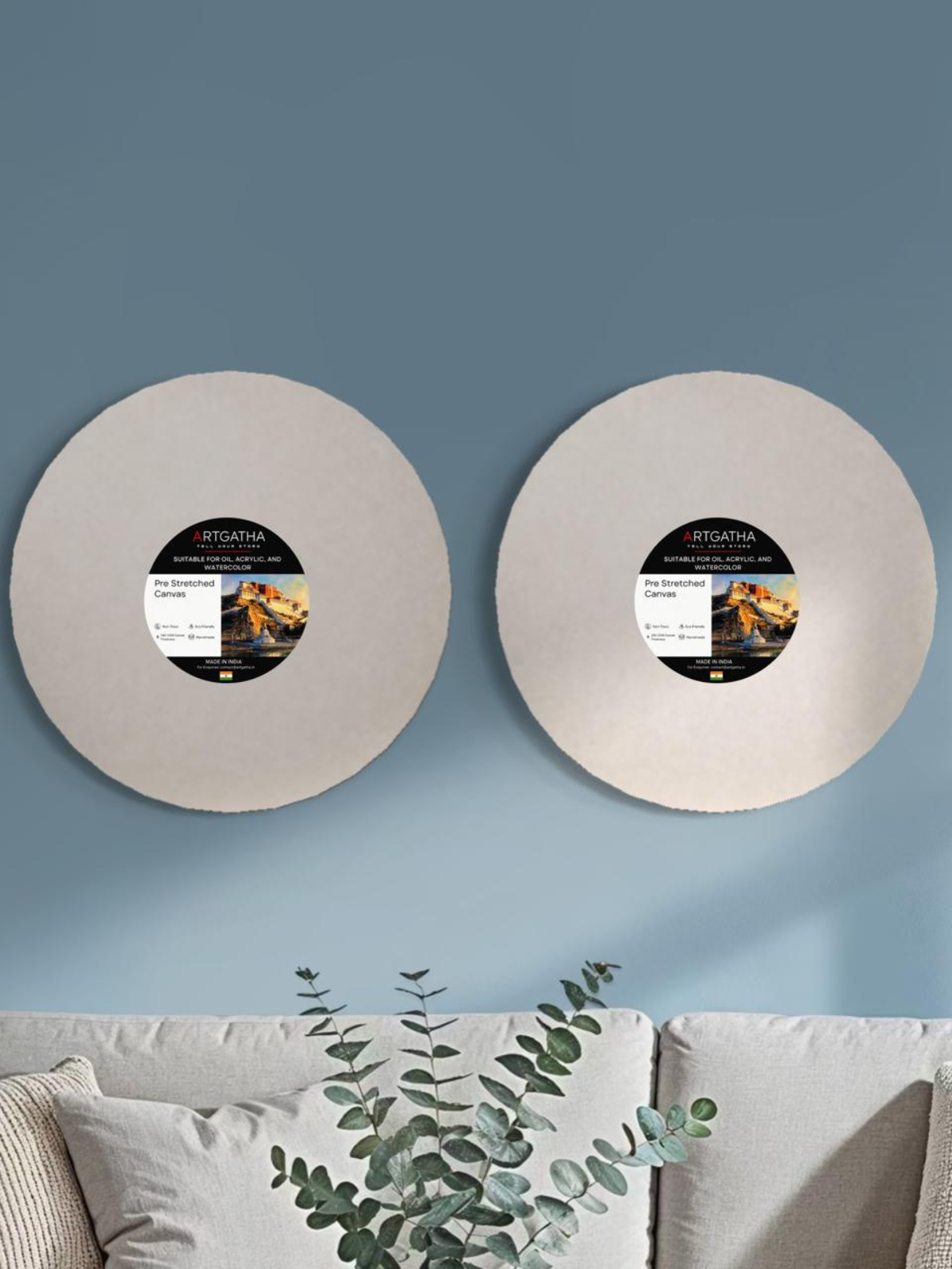 Round Professional 380 GSM Pre-Stretched Canvas