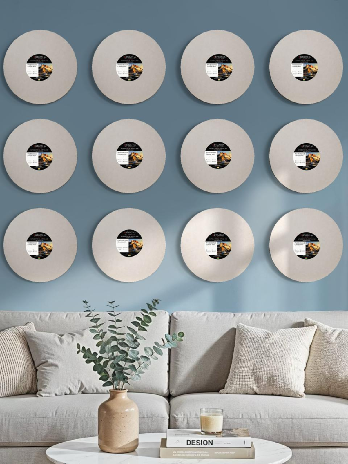 Round Professional 380 GSM Pre-Stretched Canvas