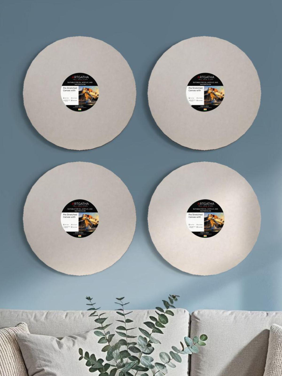 Round Professional 380 GSM Pre-Stretched Canvas