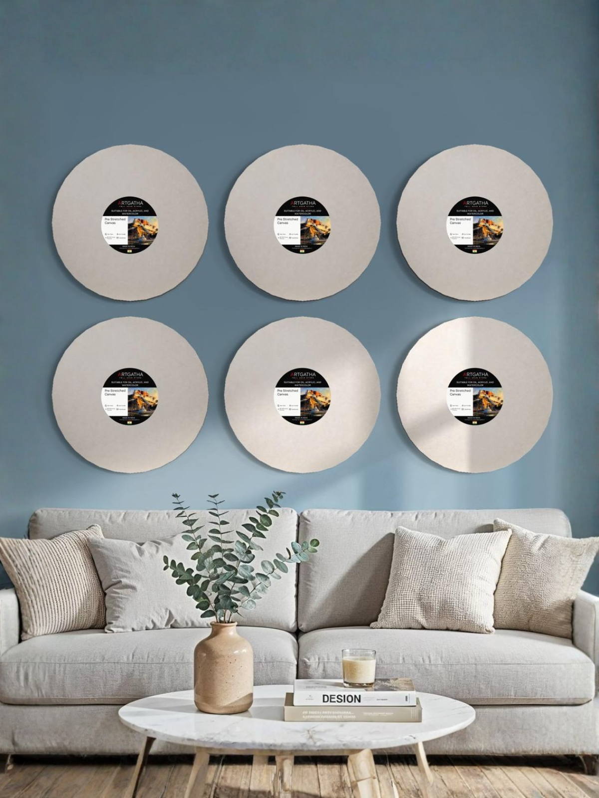 Round Professional 380 GSM Pre-Stretched Canvas