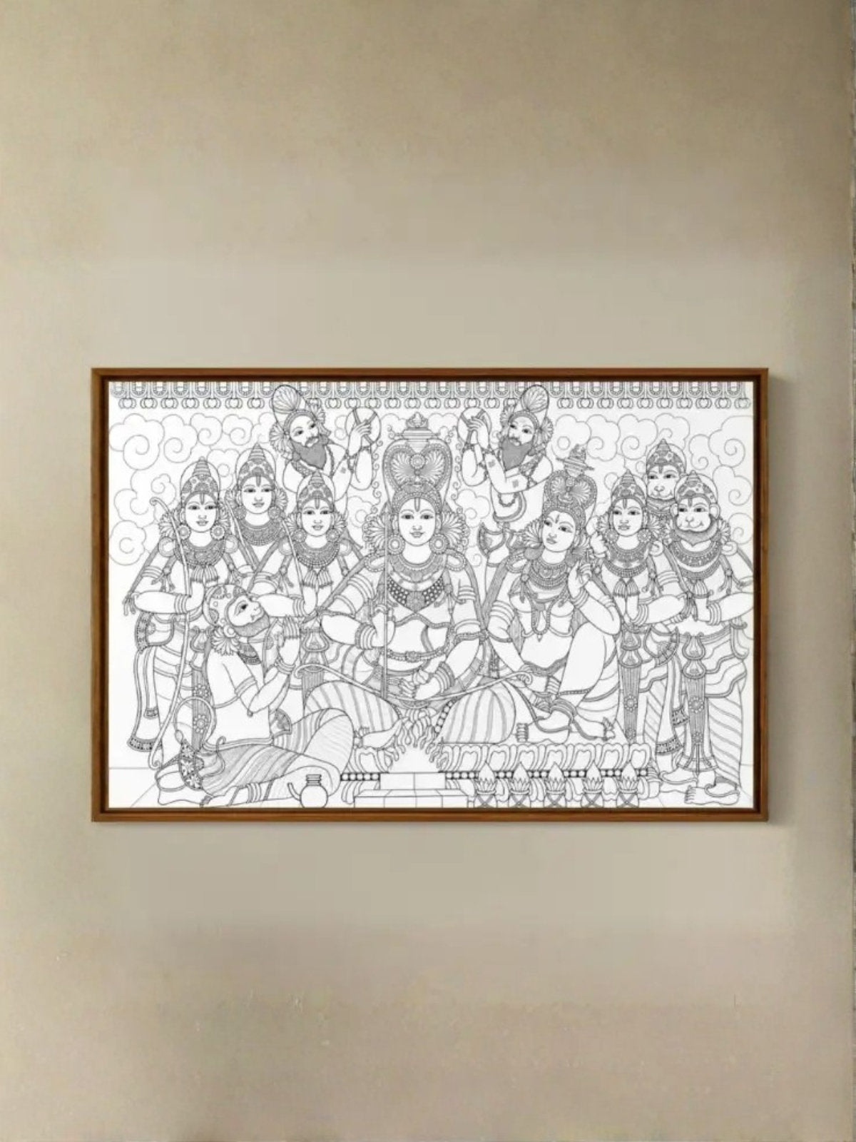 Shree Ram Darbar Pre-Drawn Canvas Kit